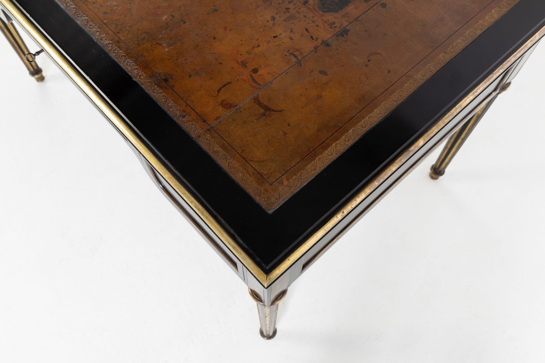 SOLD, 19th Century French Ebonised Bureau Plat
