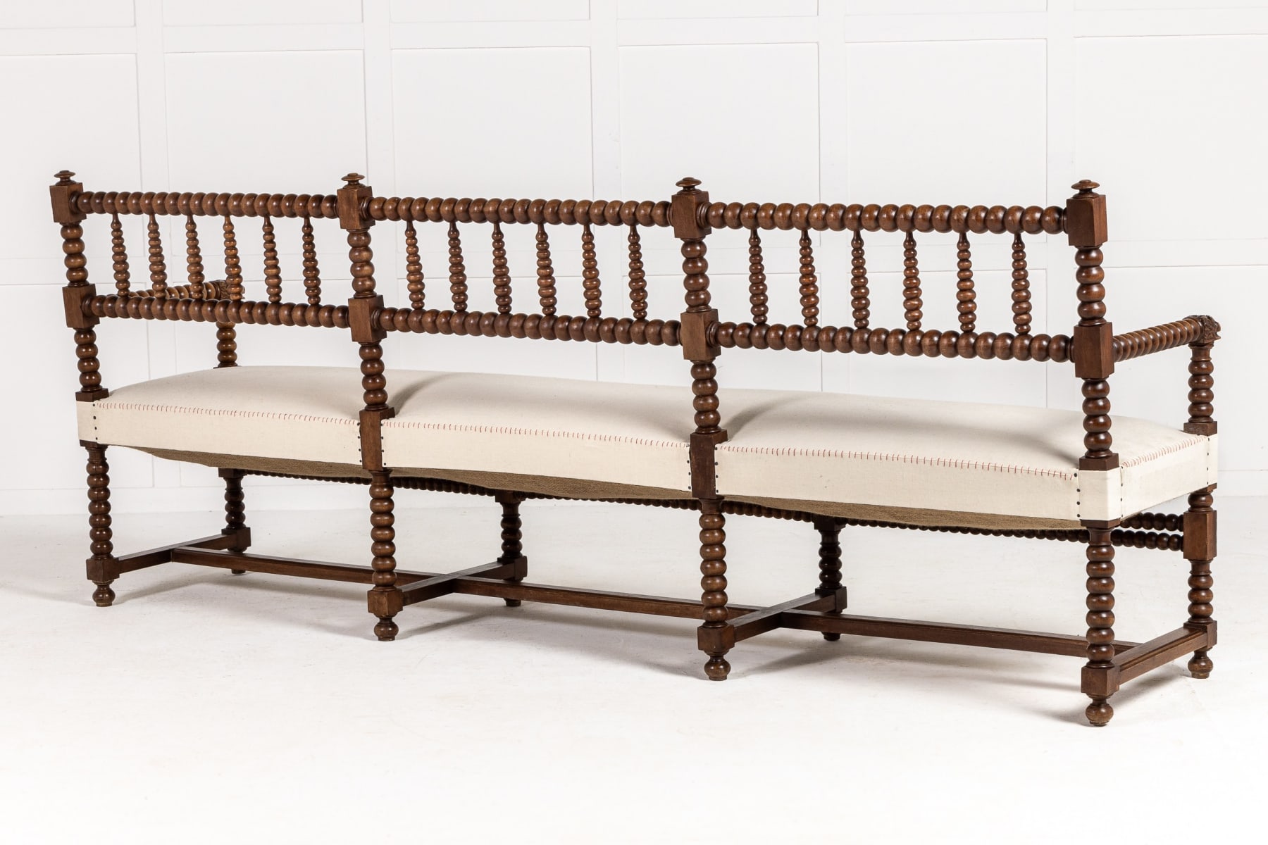 Large Scale 19th Century French Bobbin Turned Settee