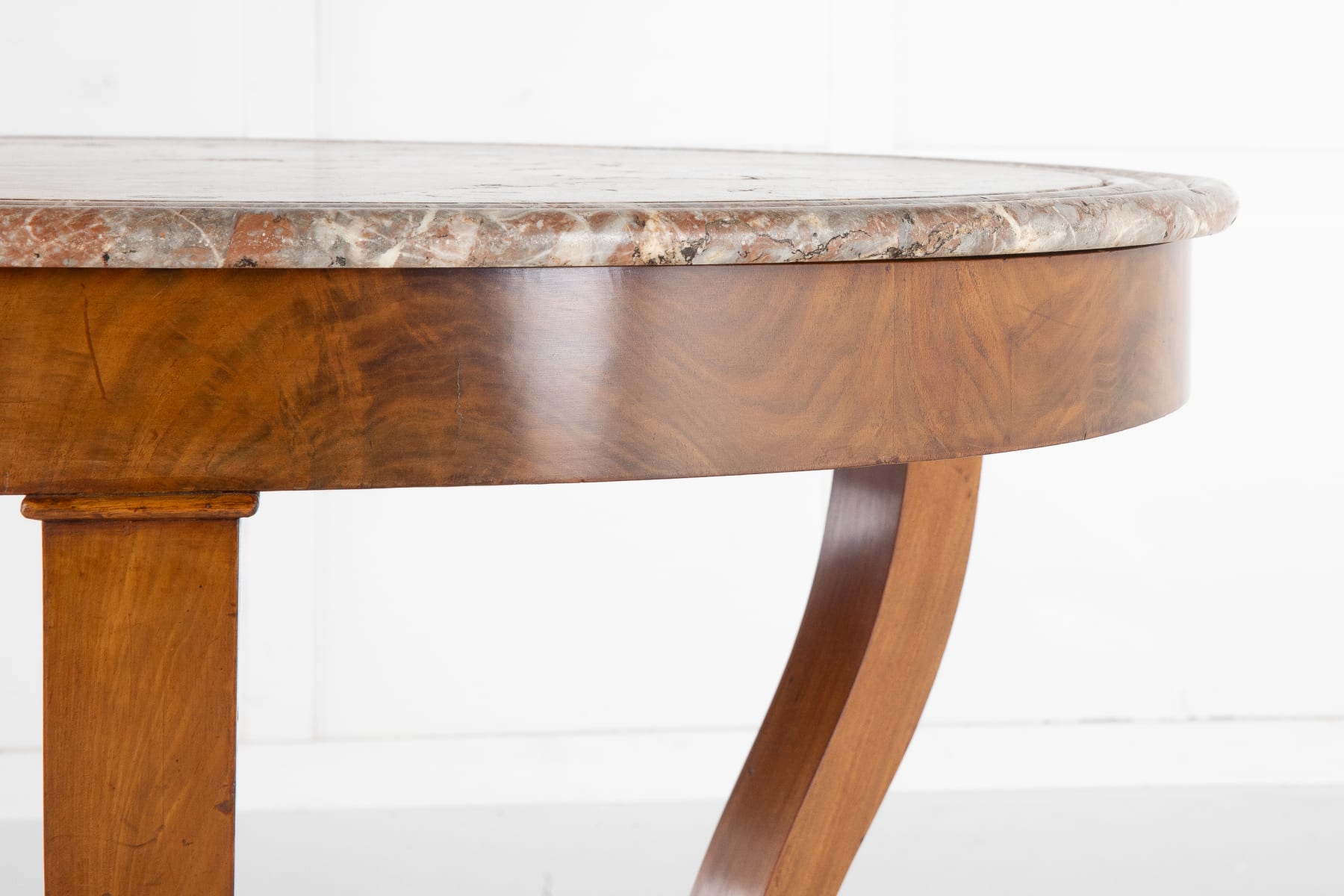 SOLD, 19th Century Walnut Guéridon with Marble Top