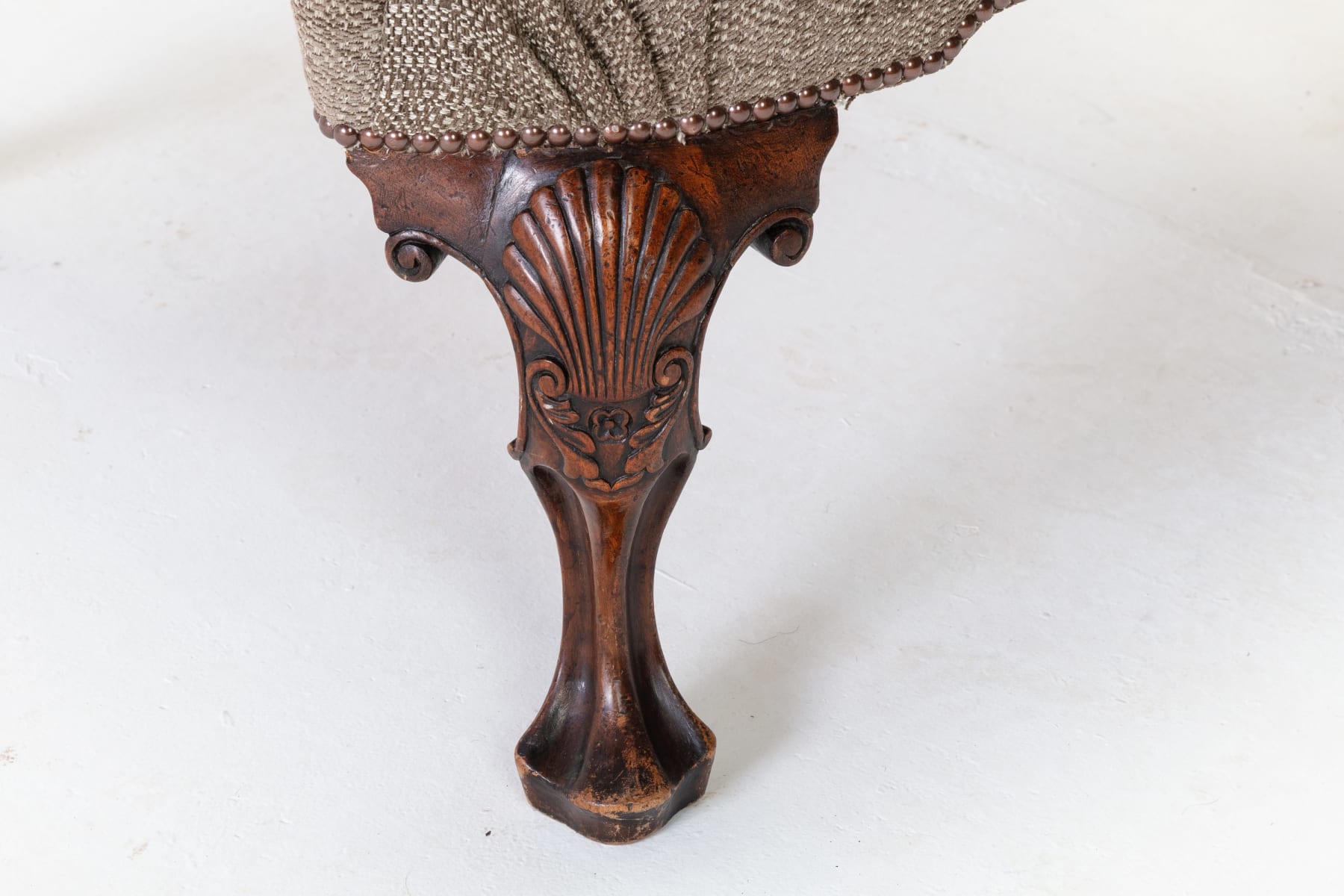 SOLD, 1930s Walnut Wing Chair