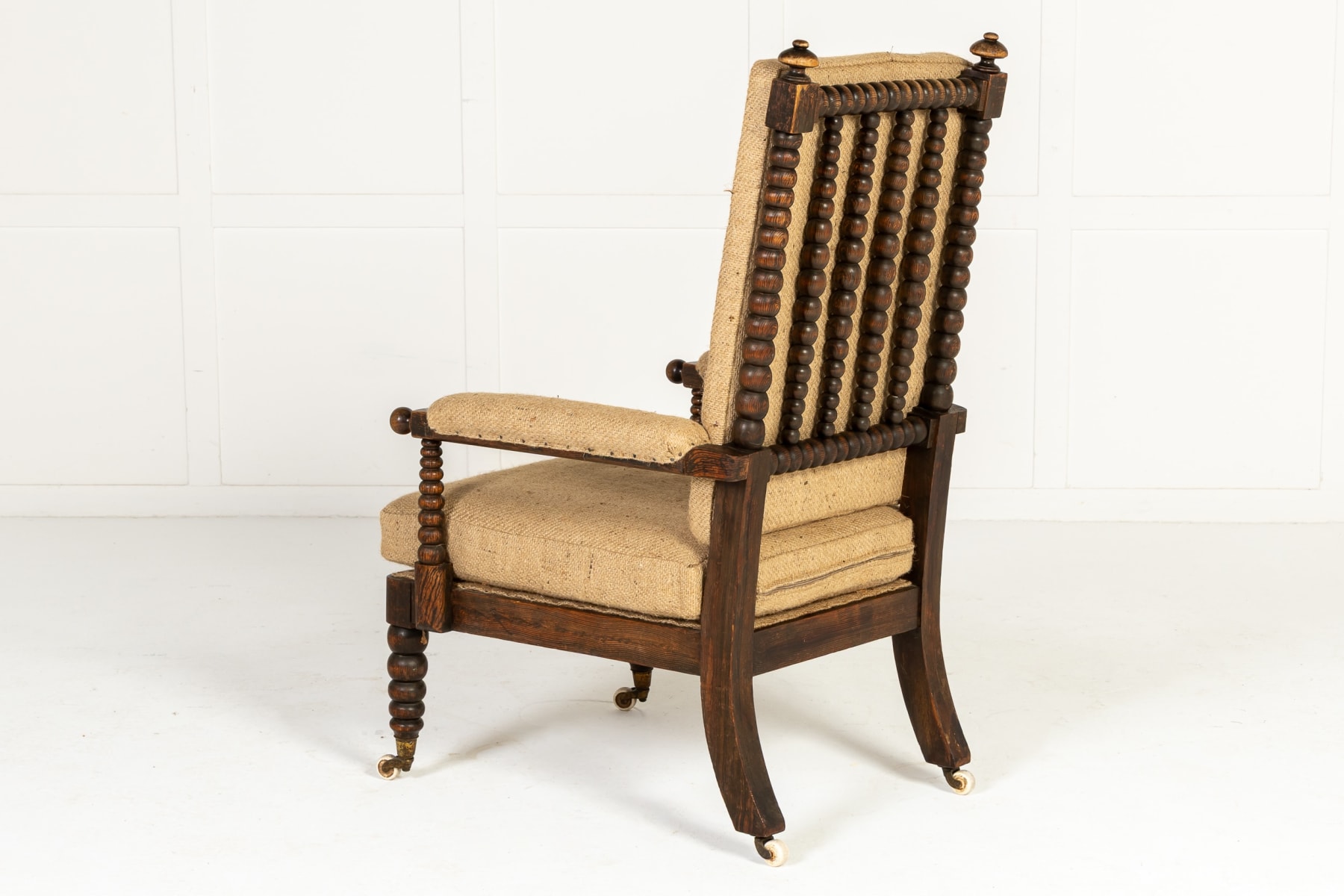 Large 19th Century English Bobbin Chair