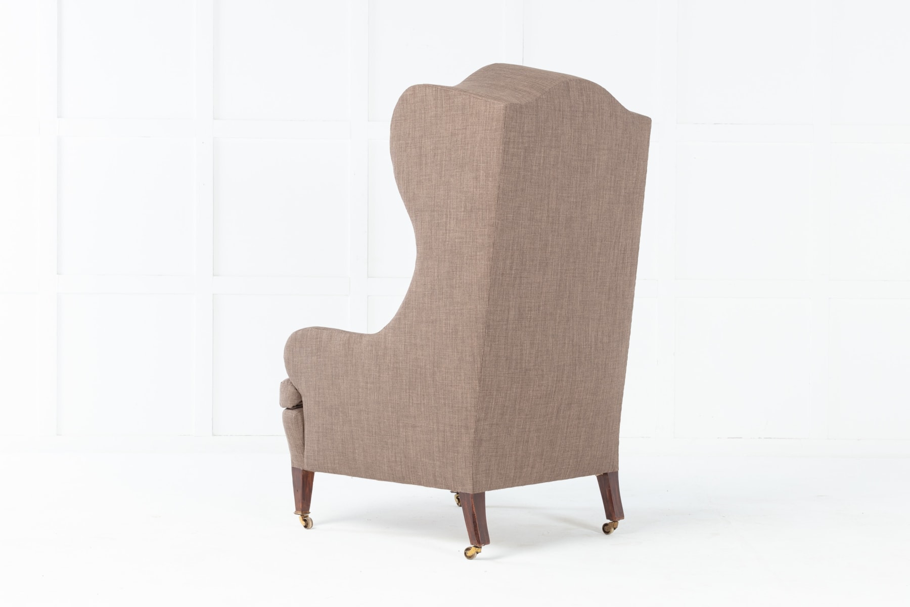 SOLD, 19th Century English Mahogany Hooded Wing Chair