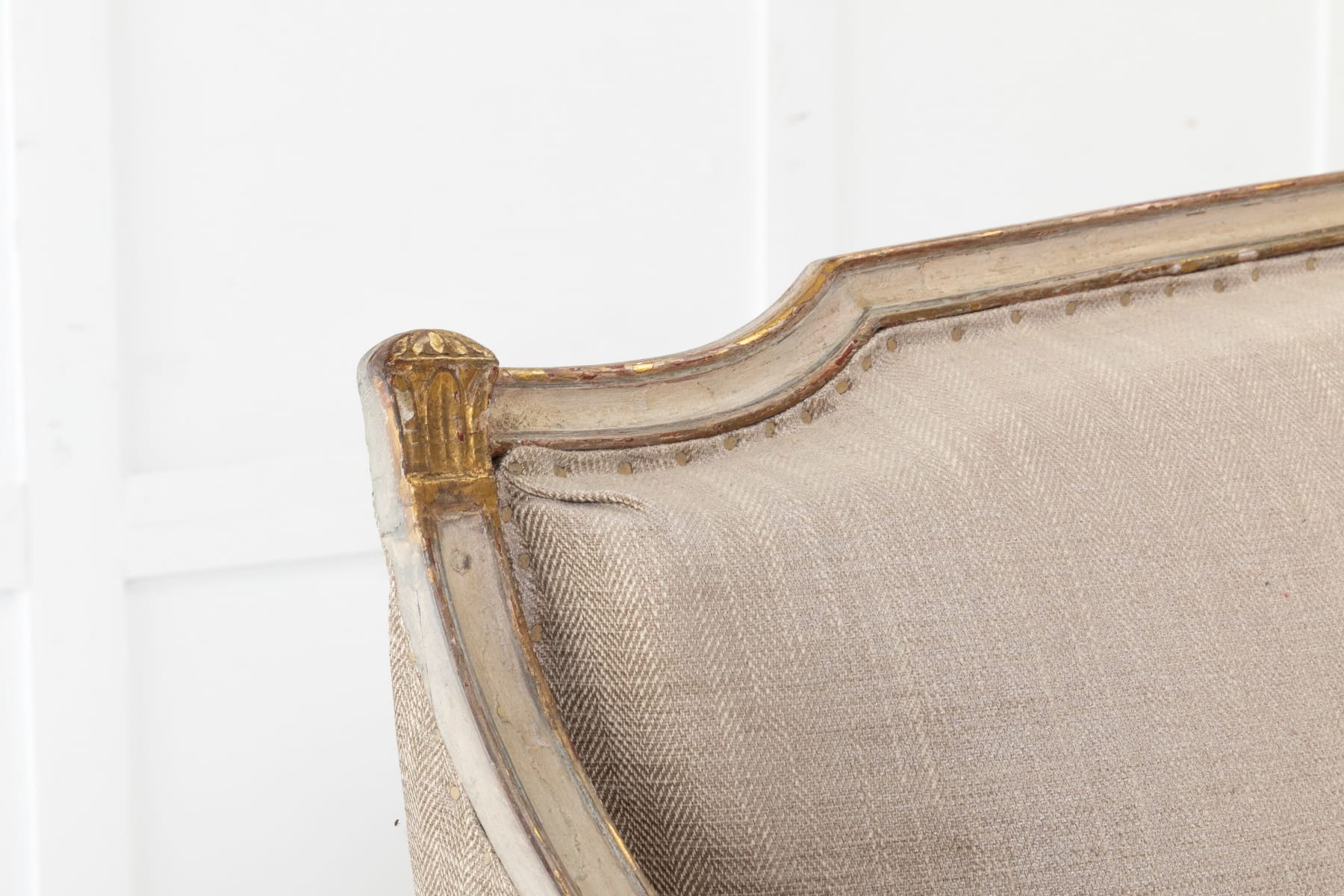 Large Scale 18th Century George III Paint and Gilt Sofa