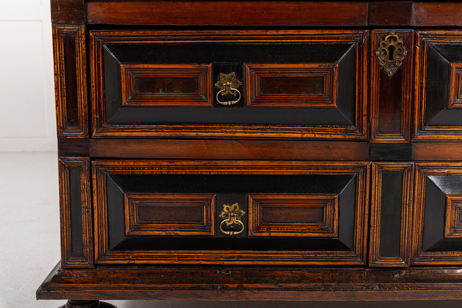 17th Century English Oak and Walnut Chest of Drawers