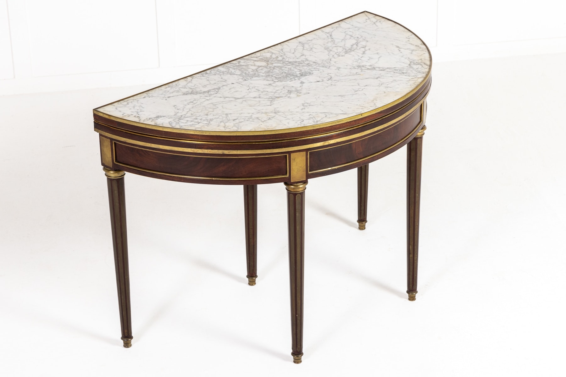 Early 19th Century Russian Mahogany Demi Lune Card Table