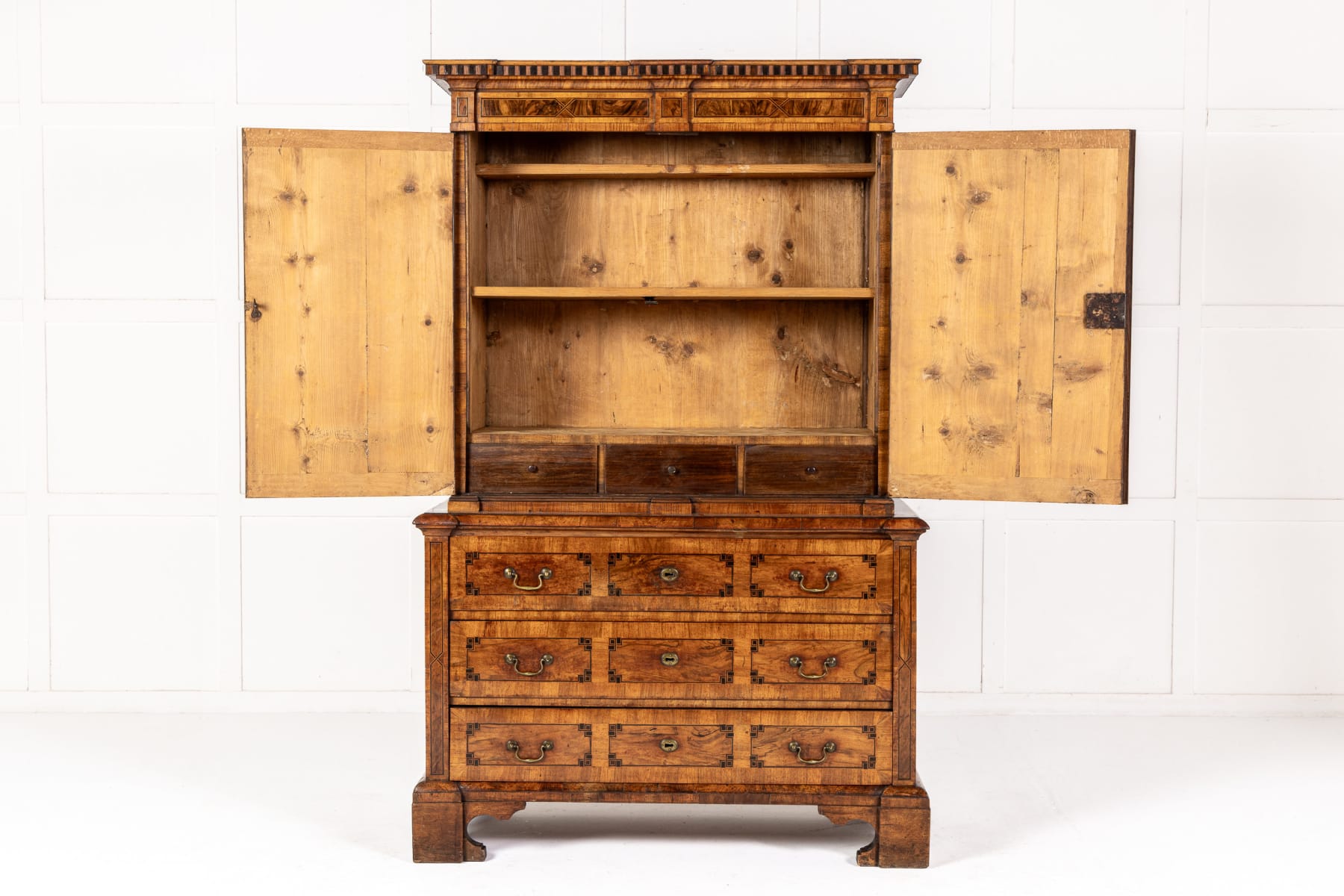 Late 18th Century German Walnut and Marquetry Cabinet
