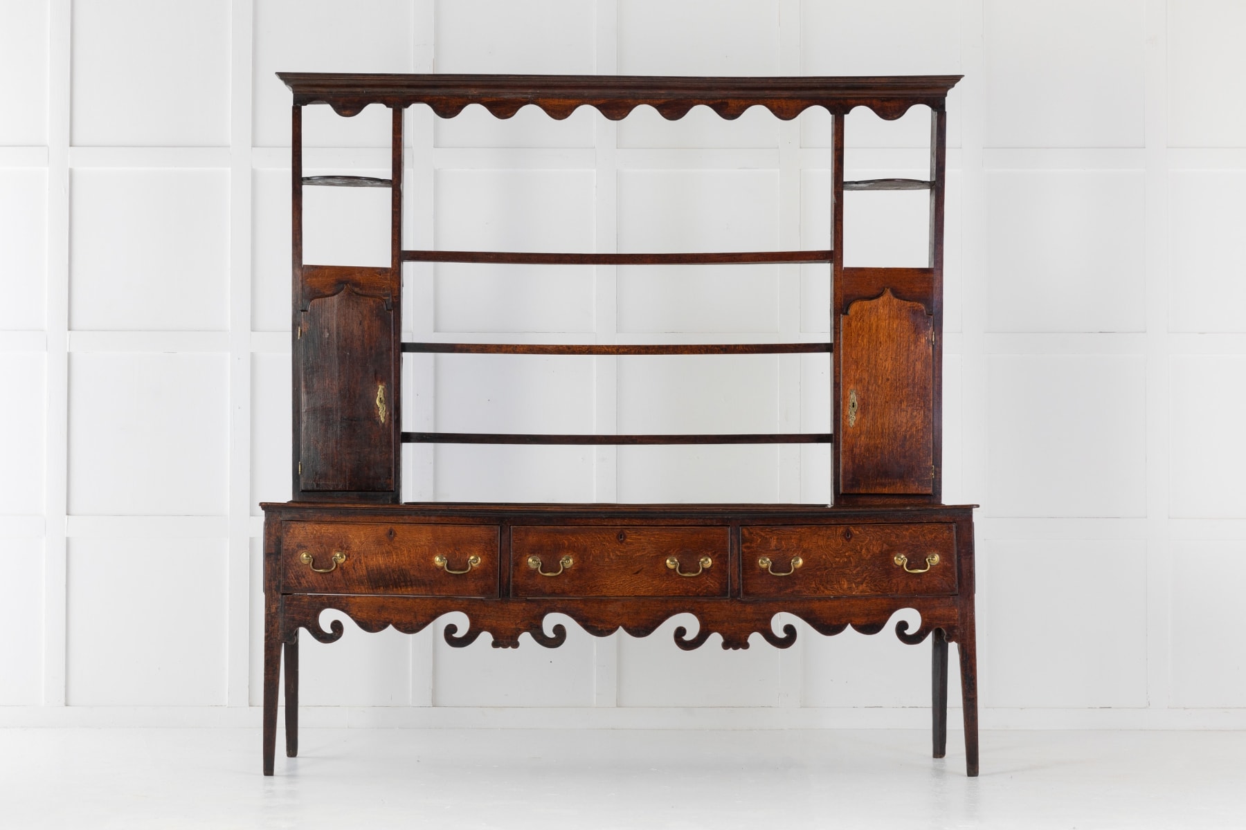 SOLD, 18th Century Oak Dresser with Rack