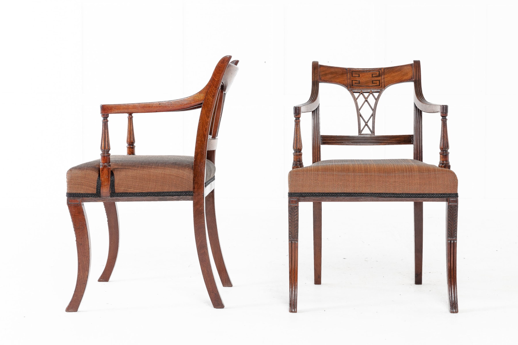 SOLD, Set of Eight 19th Century Regency Mahogany Dining Chairs