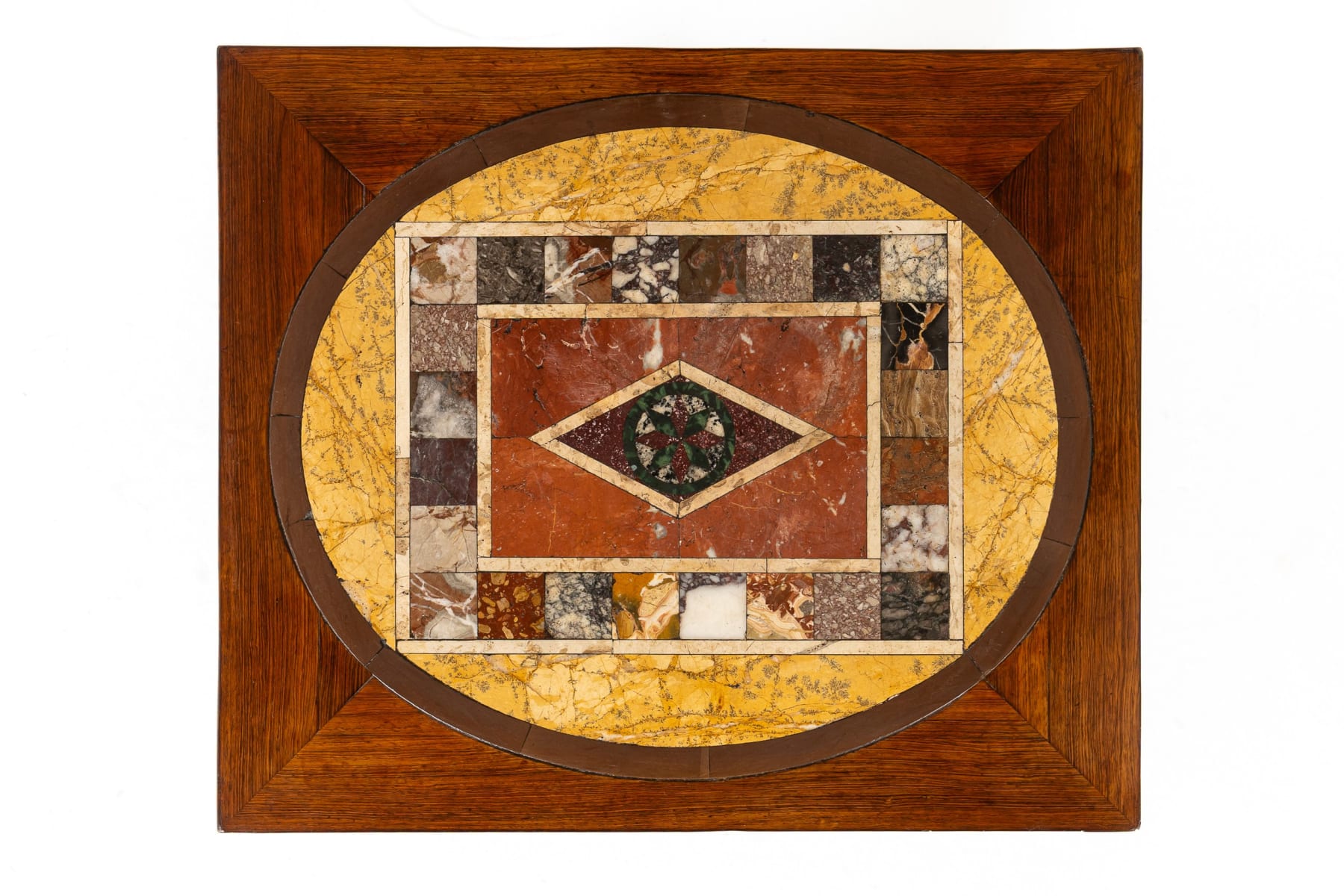 19th Century English Regency Rosewood Specimen Marble Table