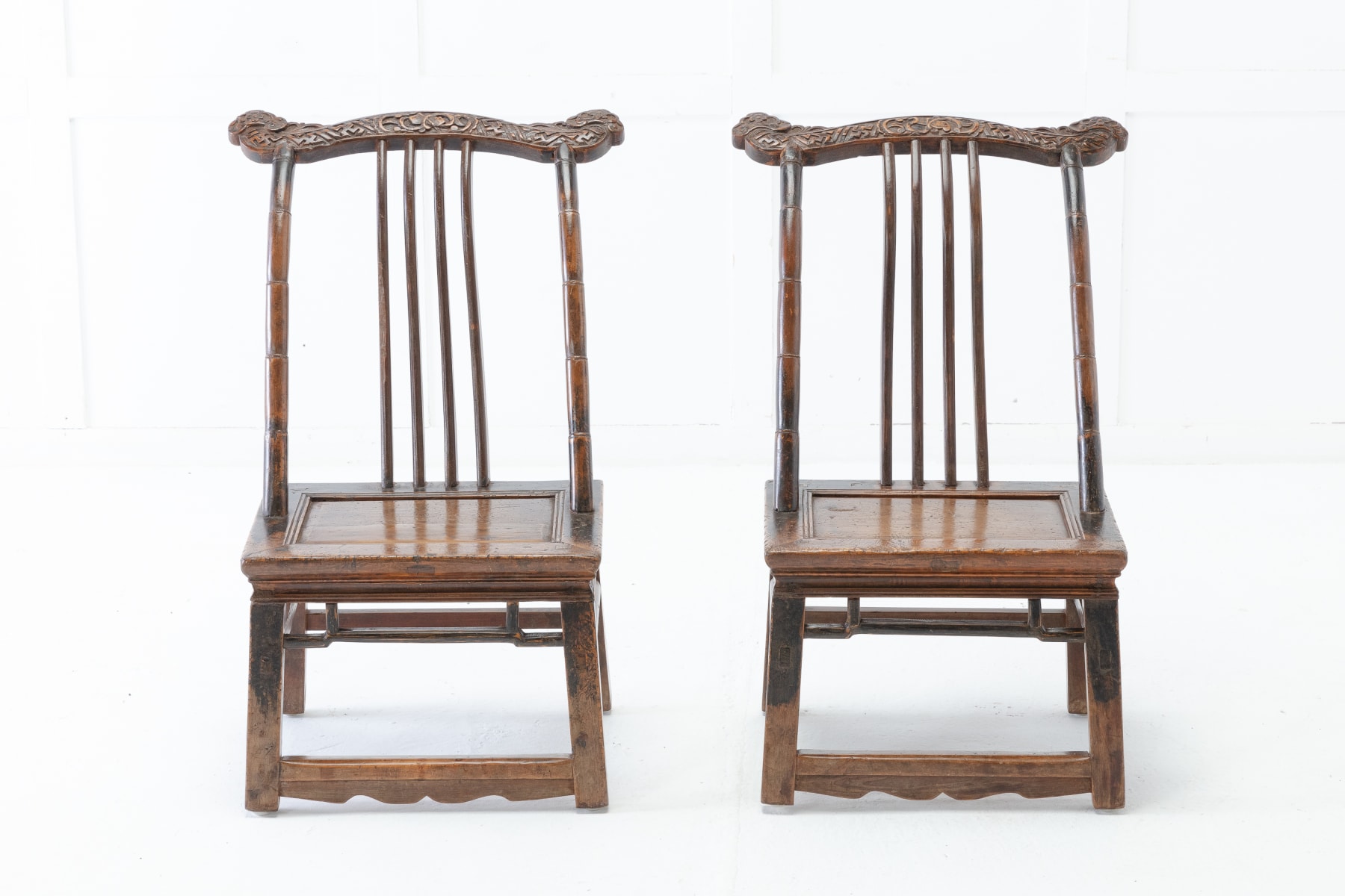 Pair of 19th Century Chinese Stargazing Chairs