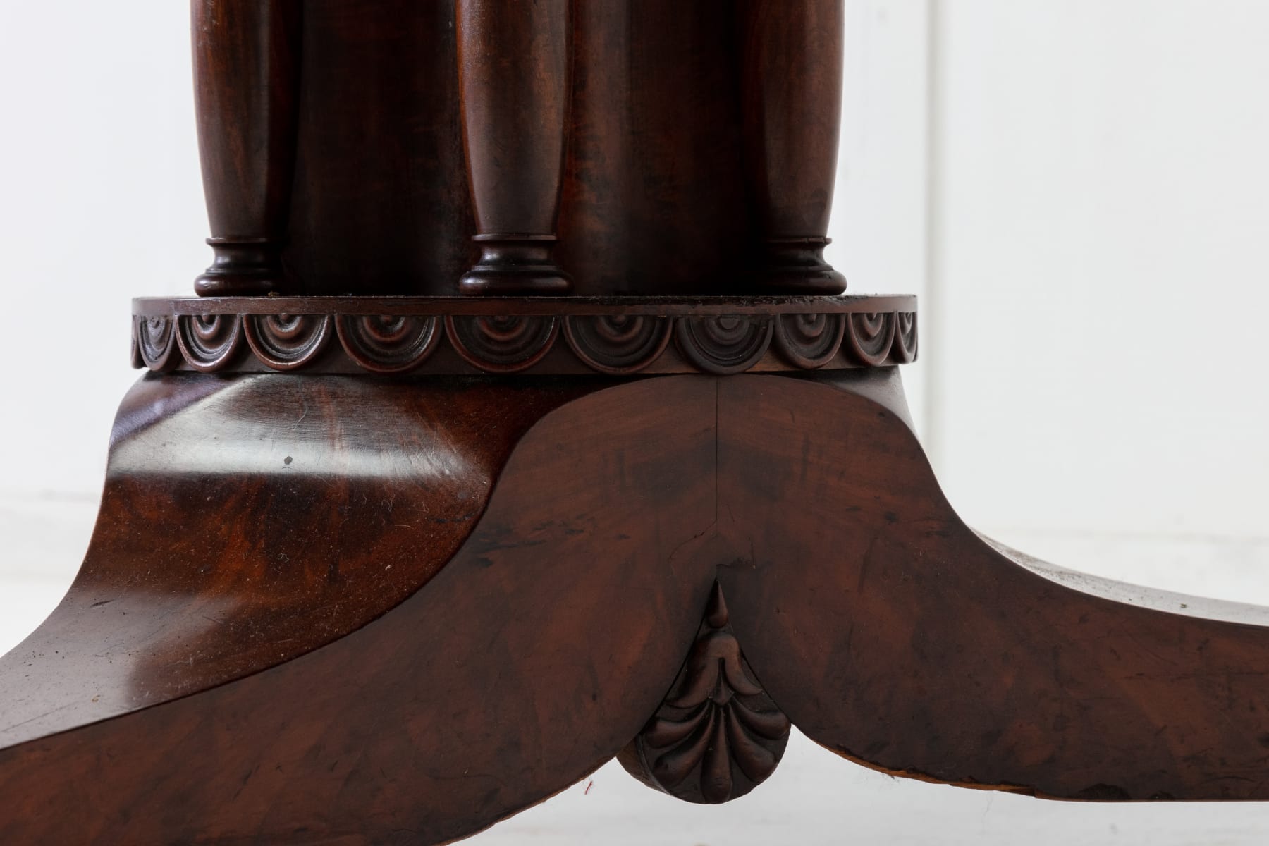 SOLD, Early 19th Century French Mahogany Circular Table with Marble Top