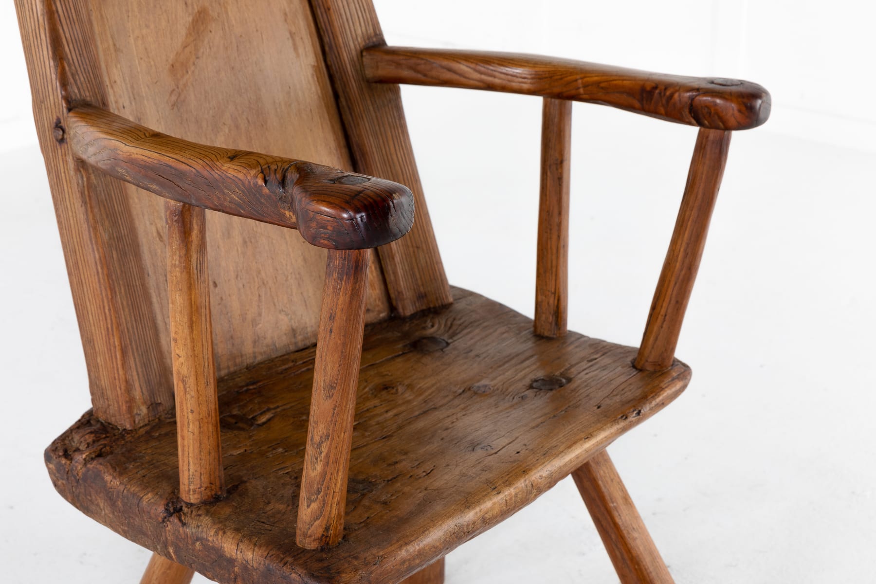 SOLD, 18th Century Belgian Primitive Ash Chair