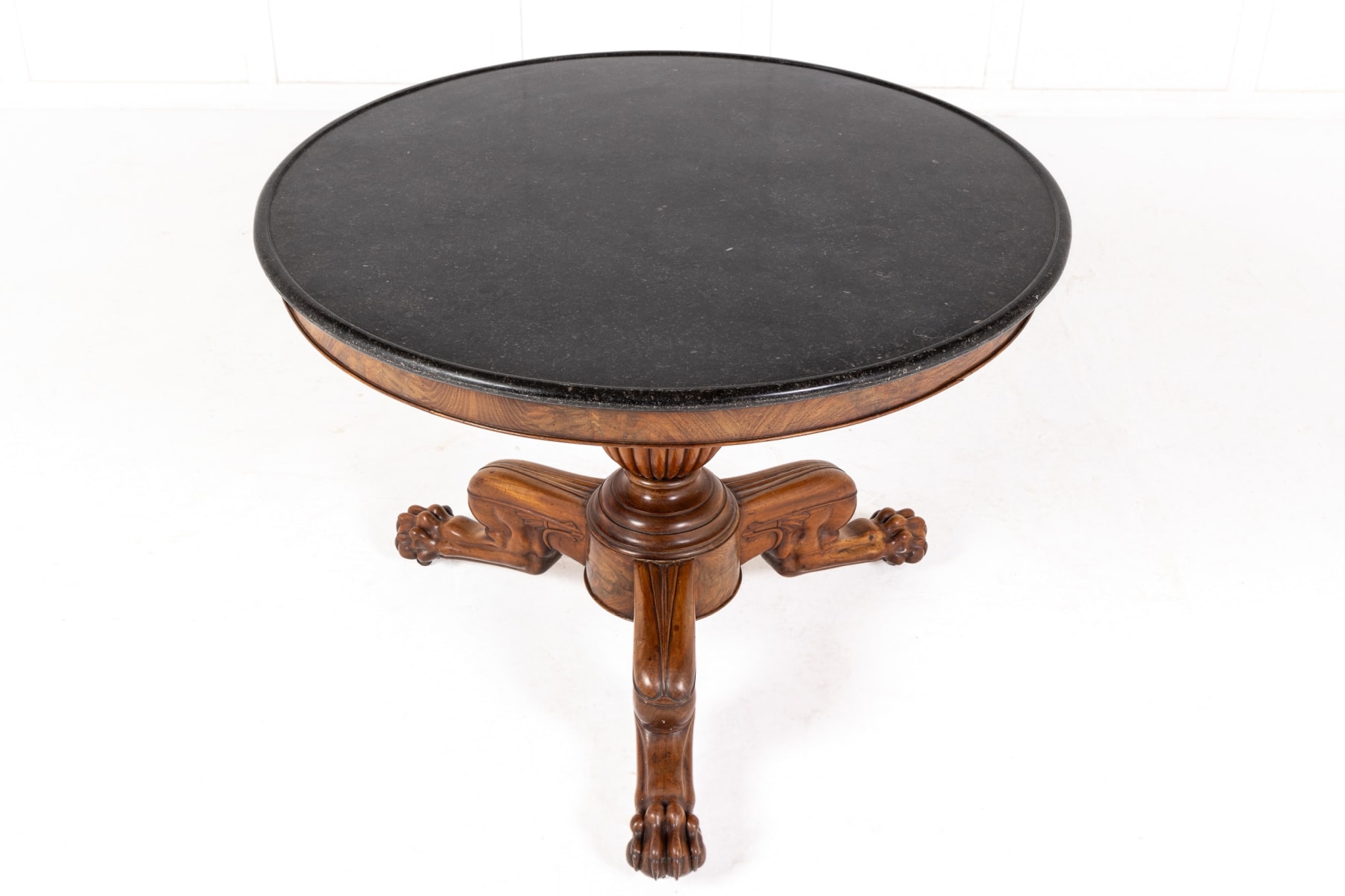 19th Century French Mahogany Guéridon/Centre Table with Marble Top