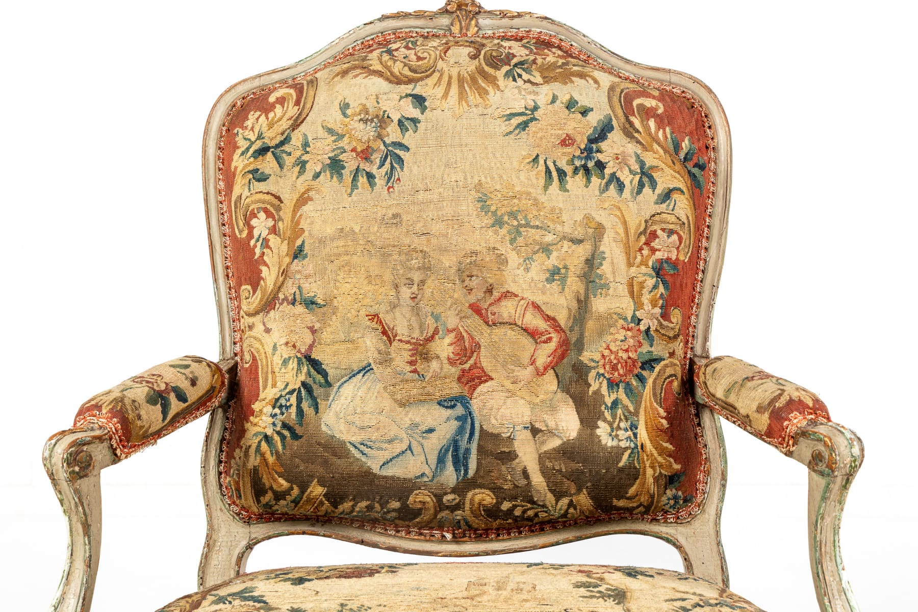 Pair of 18th Century French Abusson Tapestry Chairs