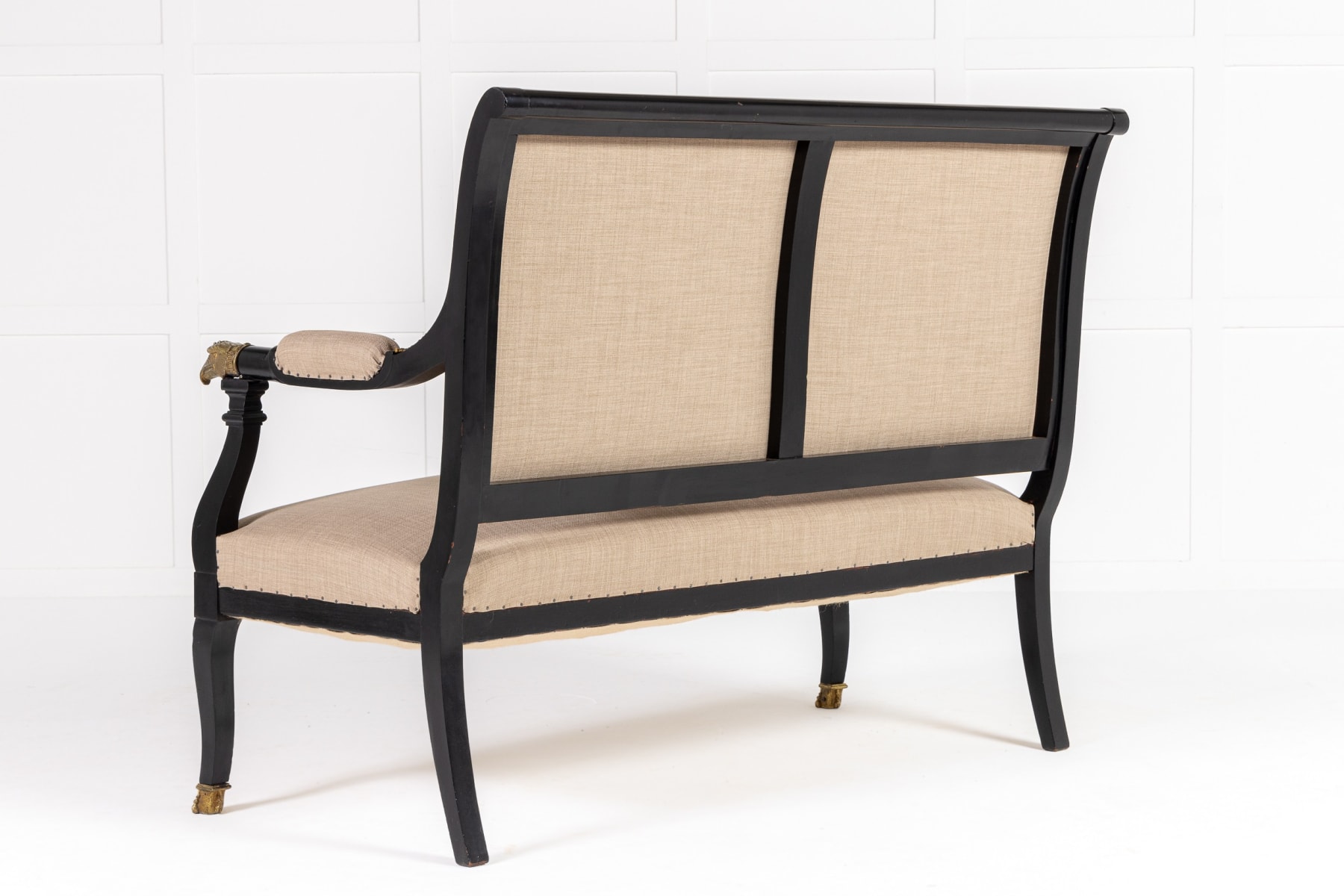 French Empire Style Ebonised Sofa