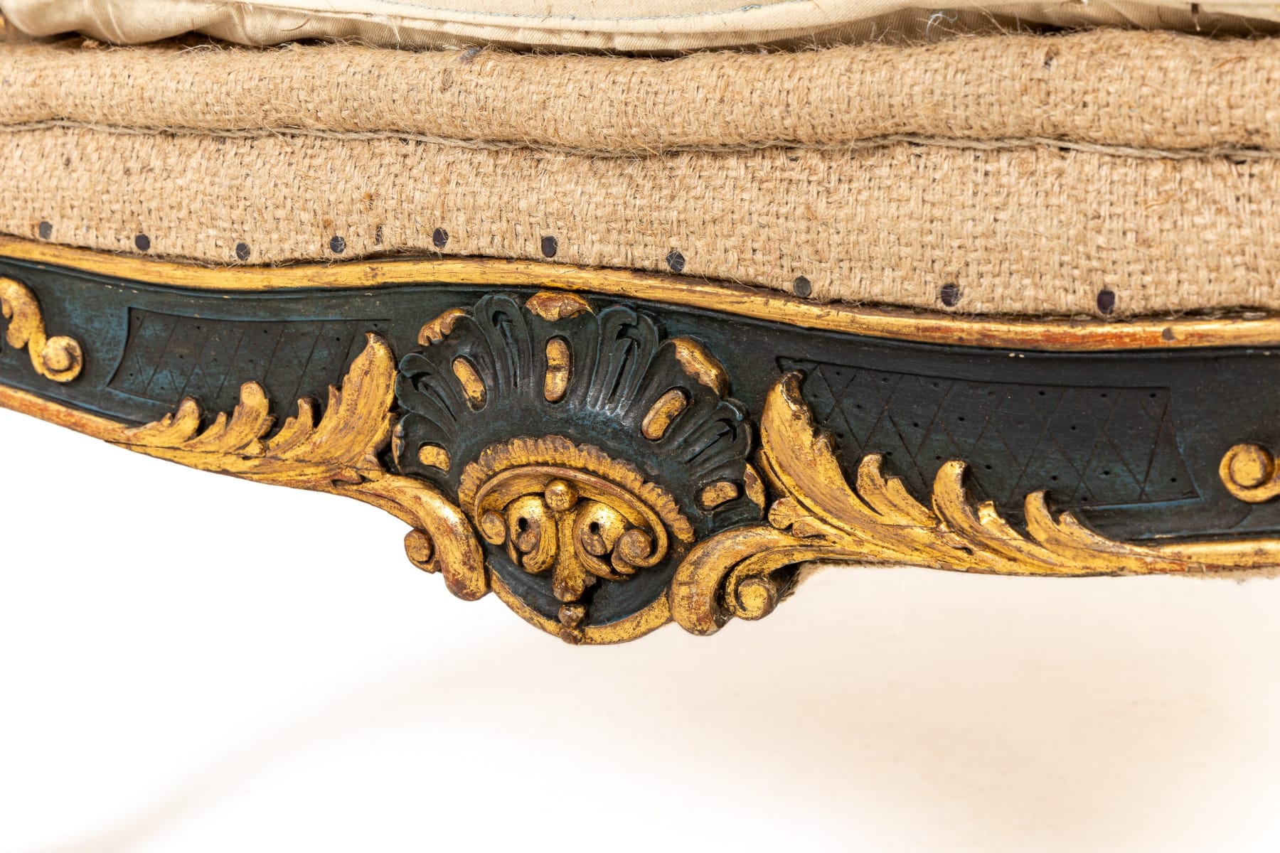 Pair of Italian Painted and Gilded Armchairs c.1900