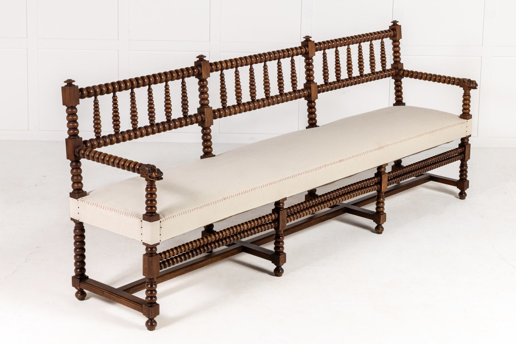Large Scale 19th Century French Bobbin Turned Settee