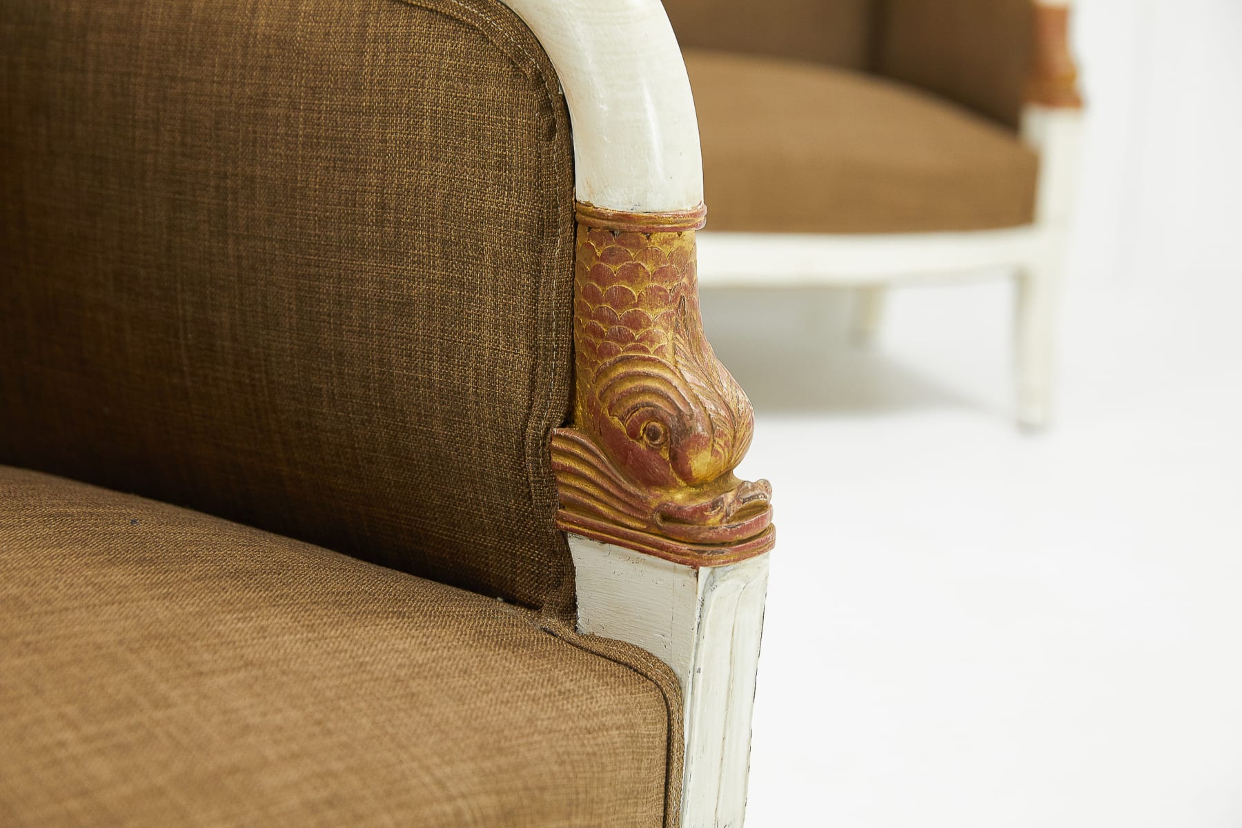 SOLD, Pair of 19th Century French Painted Sofas