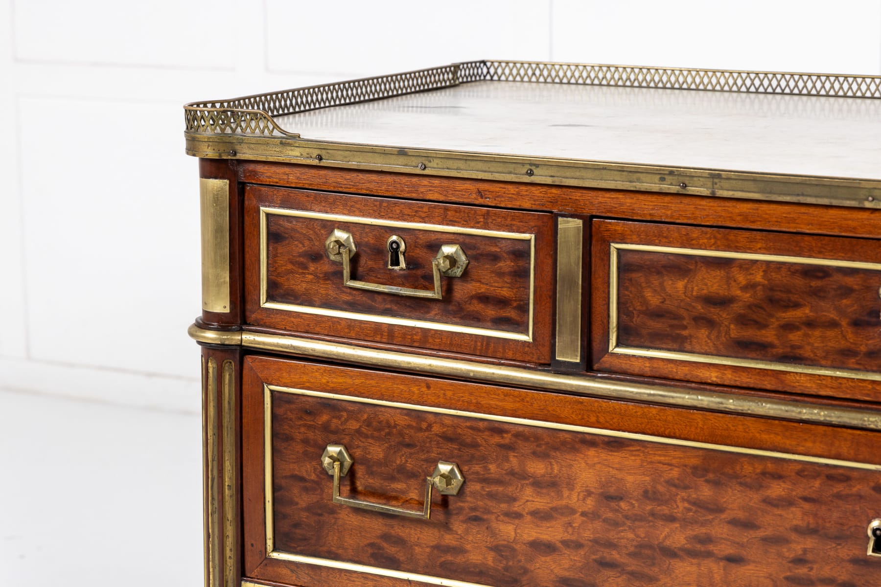 18th Century French Louis XVI Plum Pudding Mahogany Commode