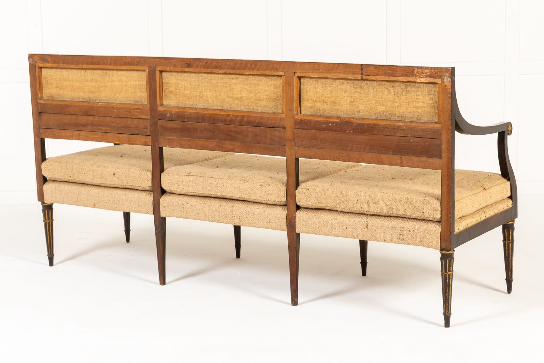 19th Century Italian Painted and Gilt Settee