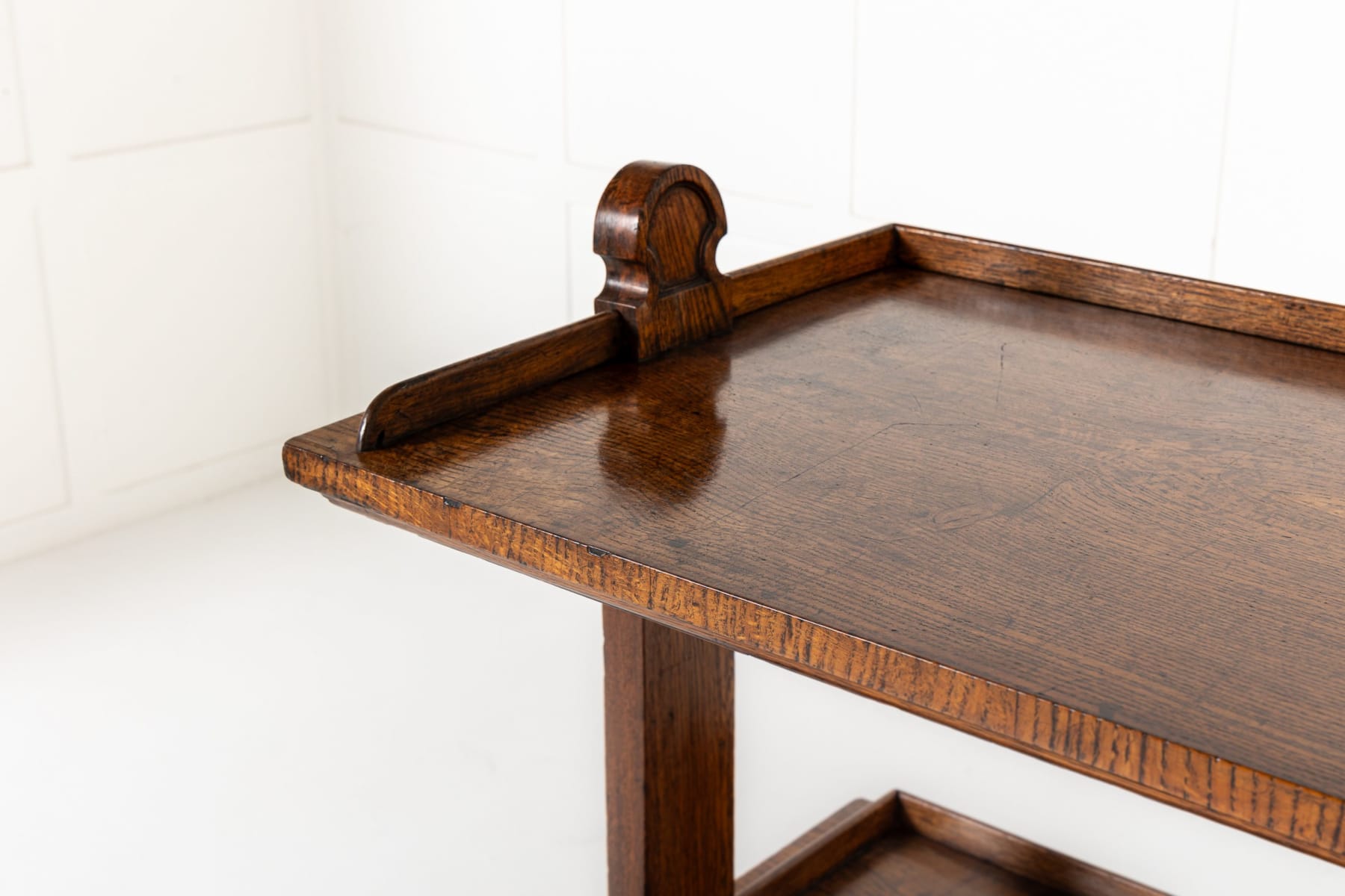 19th Century English Regency Oak Dumb Waiter