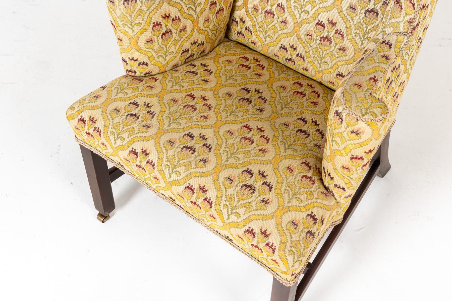 18th Century English Mahogany Wing Armchair