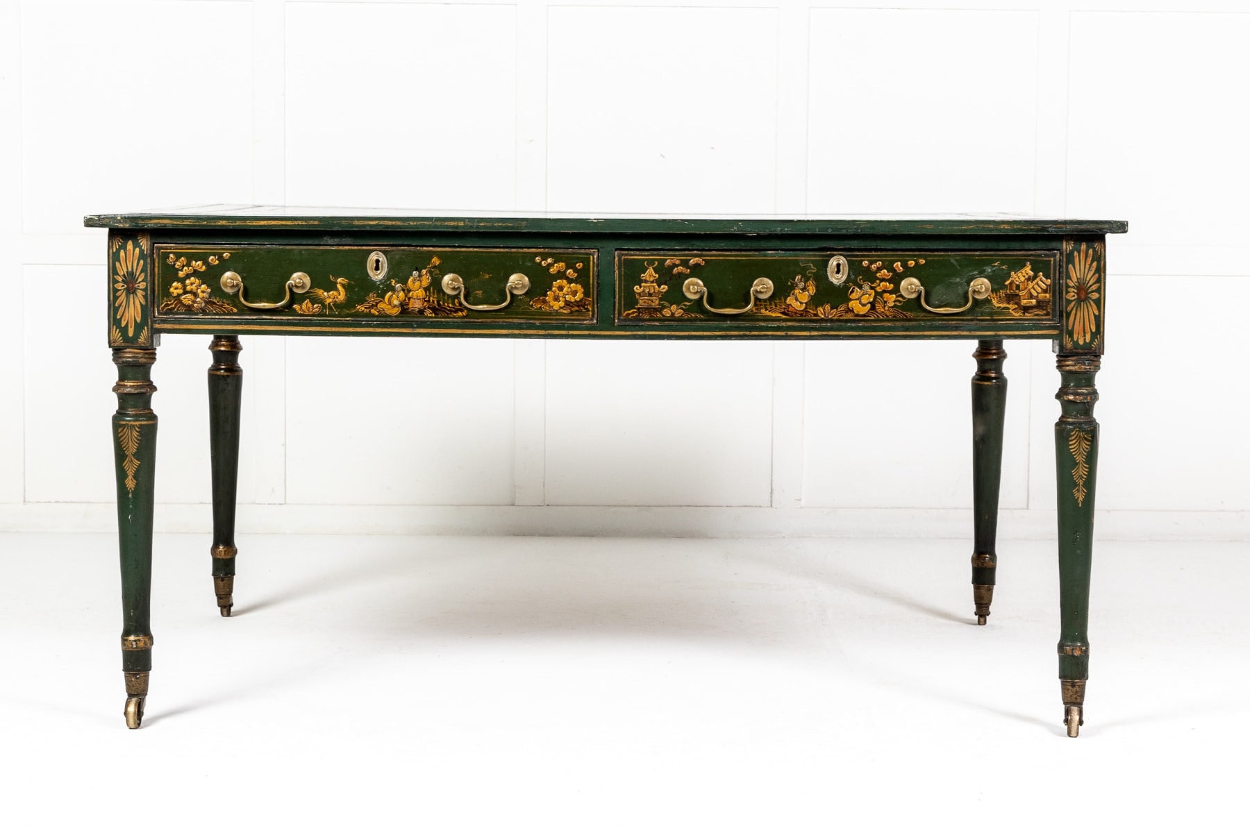 19th Century English Regency Chinoiserie Library Table