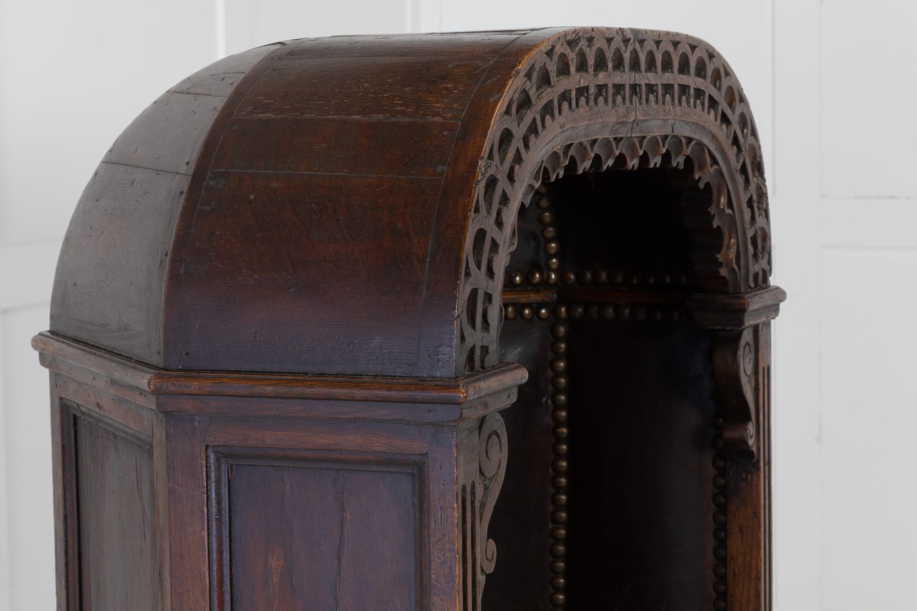 English Oak and Leather Porters Chair