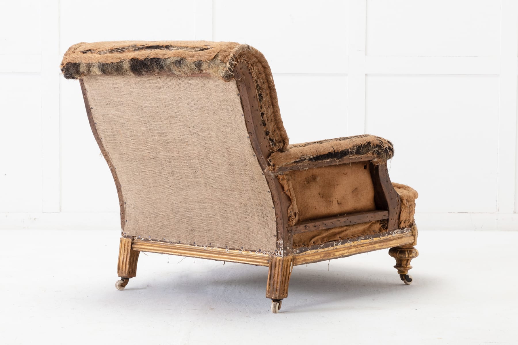 SOLD, 19th Century English Country House Giltwood Armchair