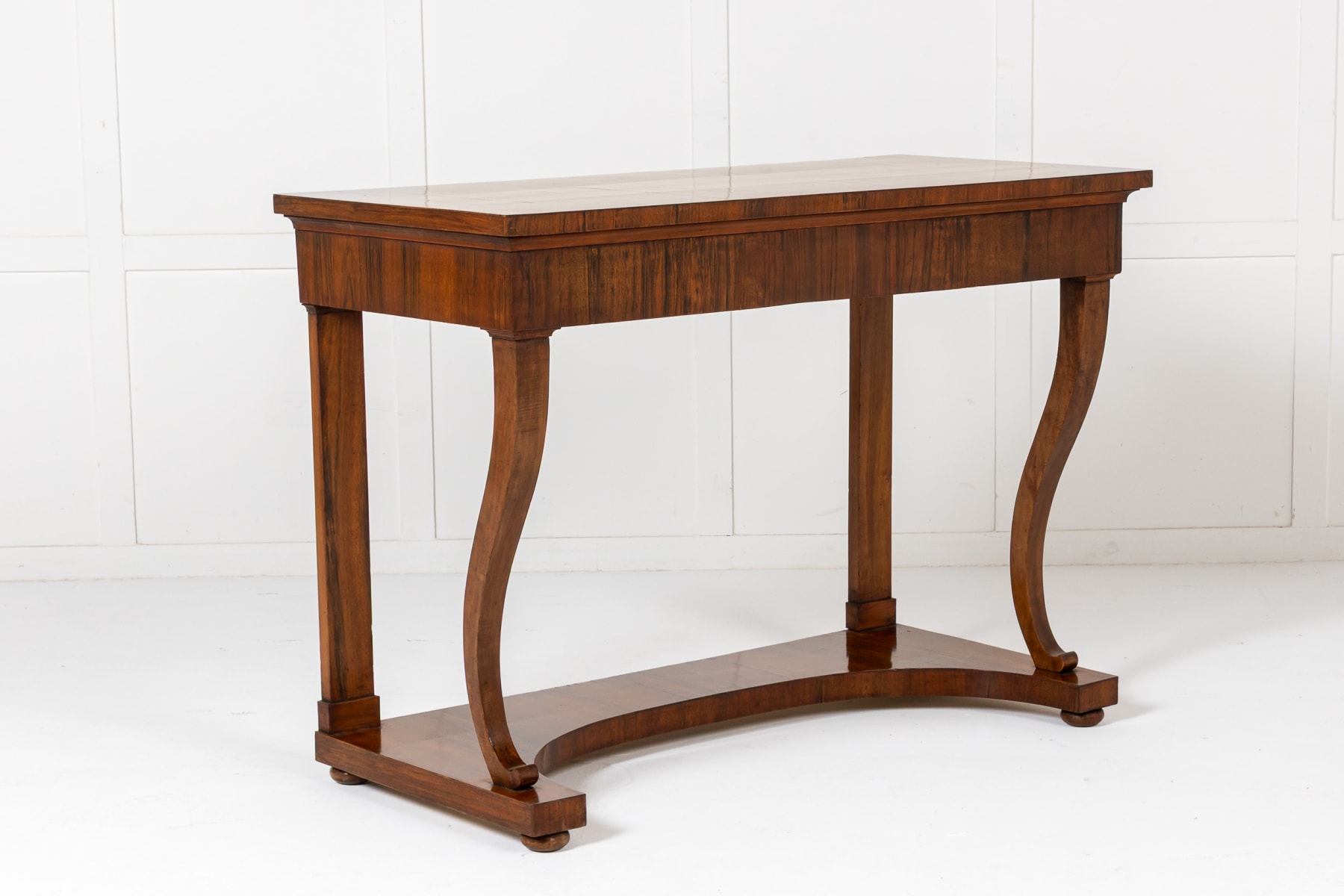 Pair of 19th Century Italian Walnut Console Tables