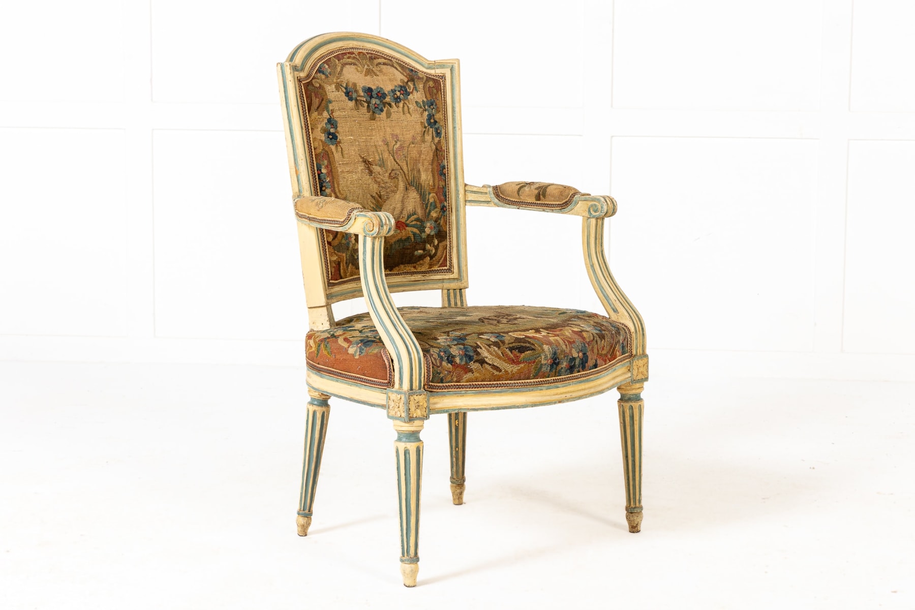 Pair of 18th Century French Painted Armchairs