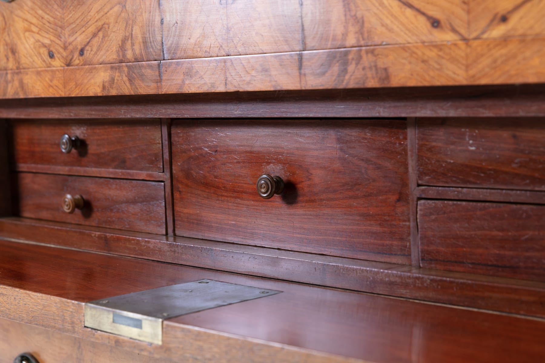 19th Century French Ash Semainier with Secrétaire Drawer