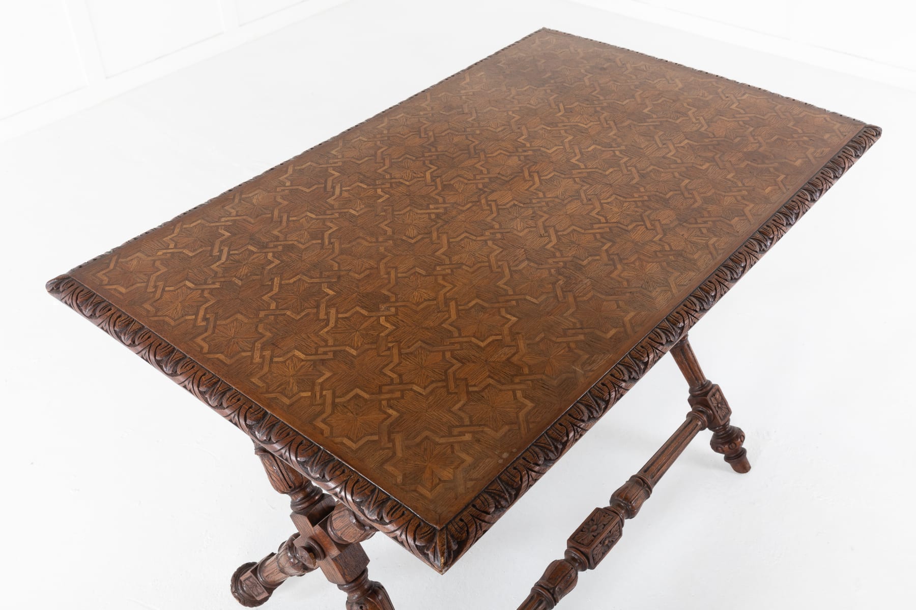 SOLD, Mid 19th Century Inlaid Oak Centre Table