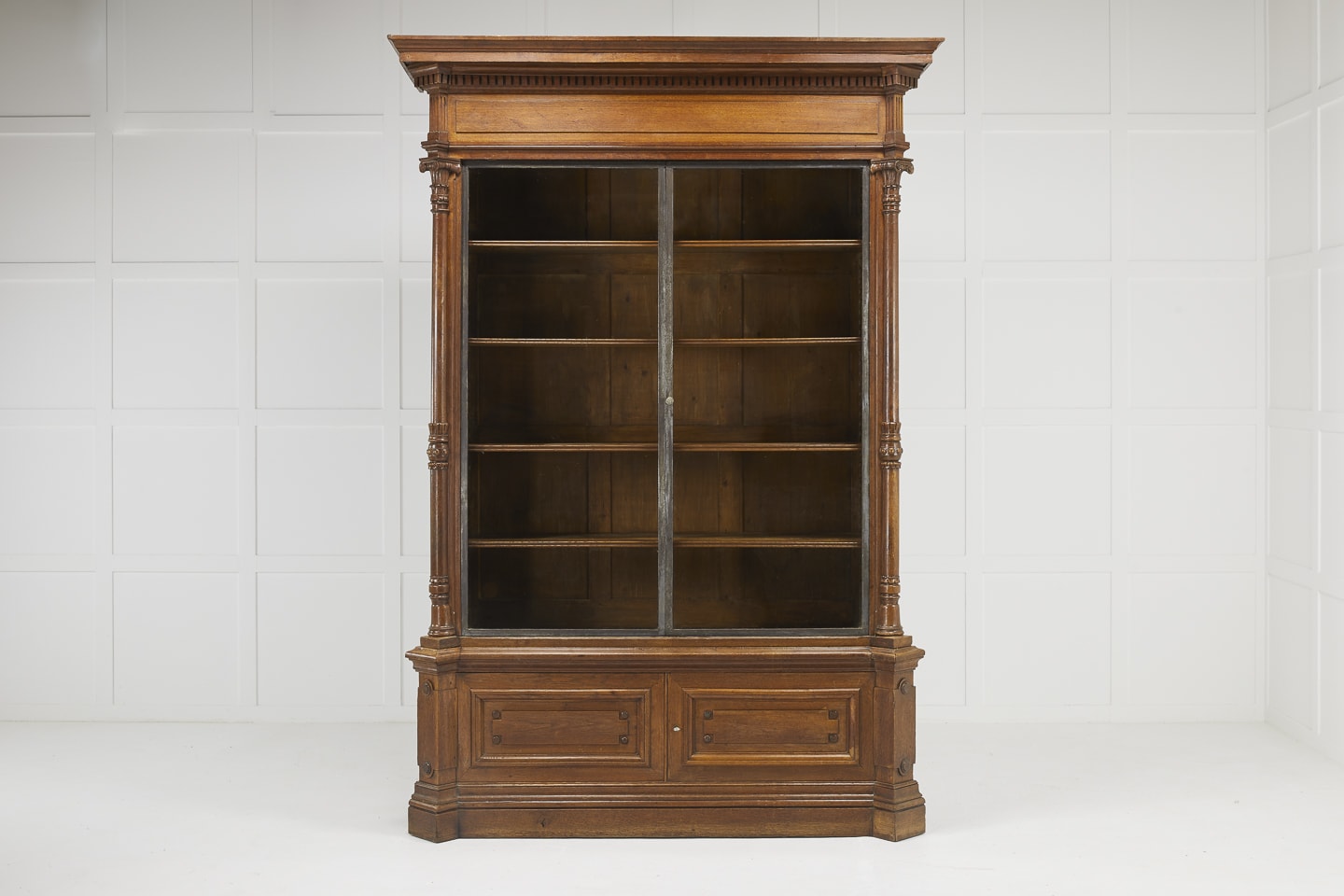 Large 19th Century French Oak Library Bookcase