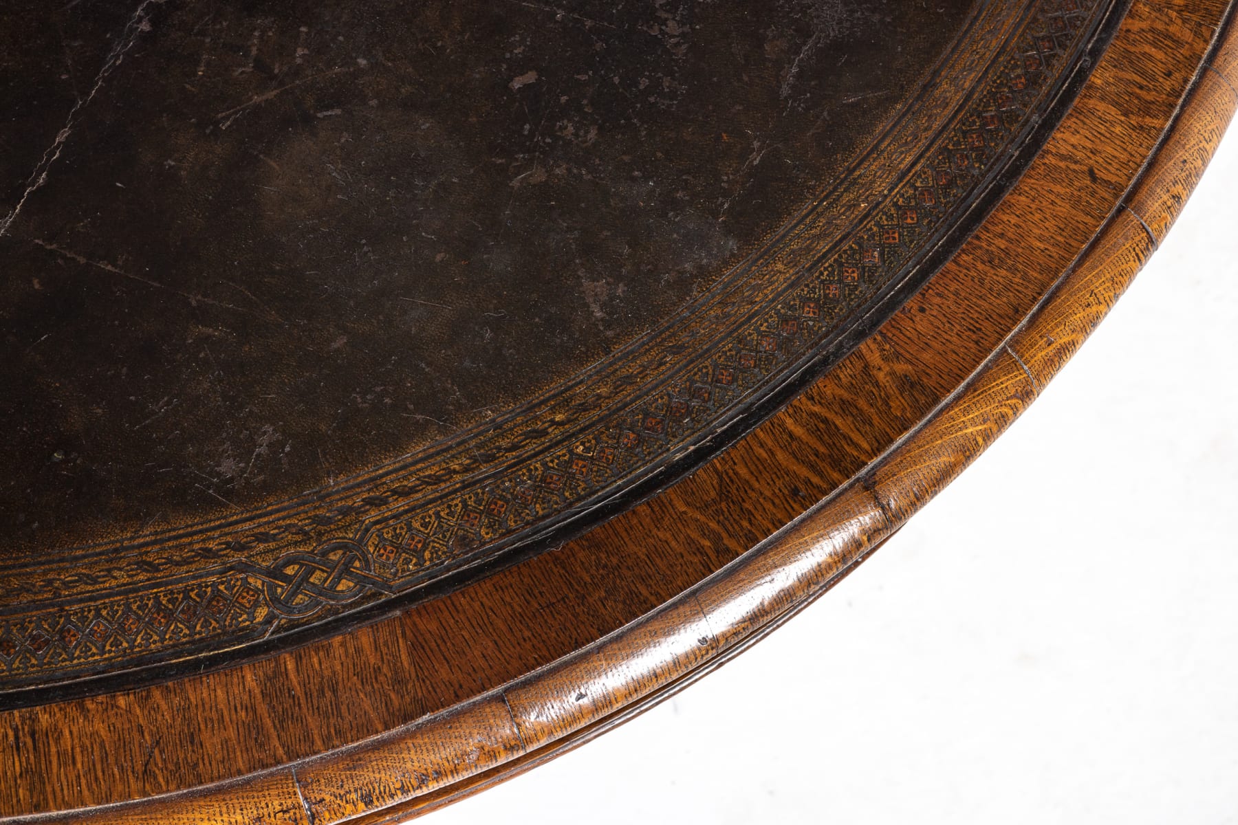 Late George IV/Early William IV Oak Drum Table (by Gillows)
