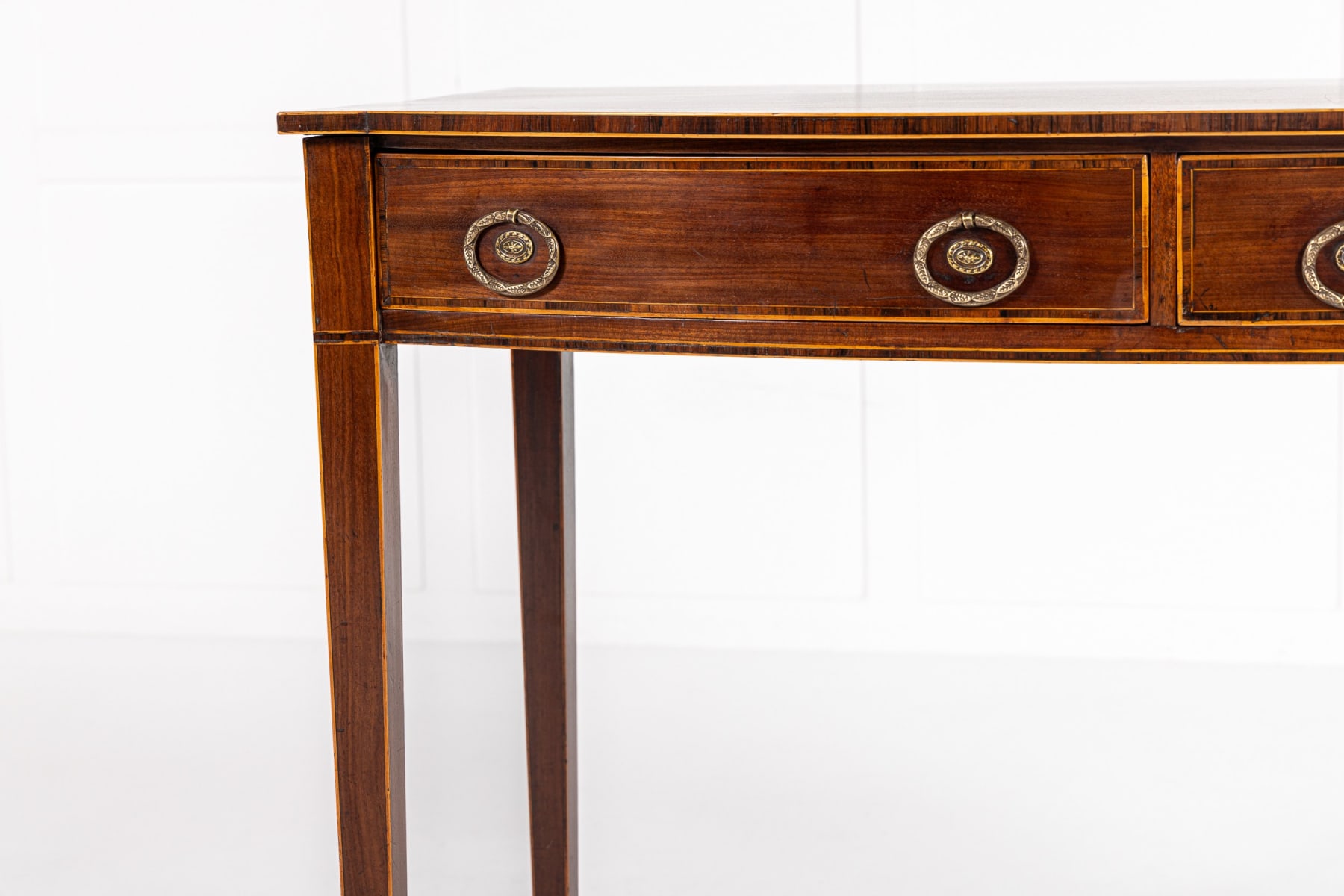 Late 18th Century English Mahogany Bow Fronted Side Table