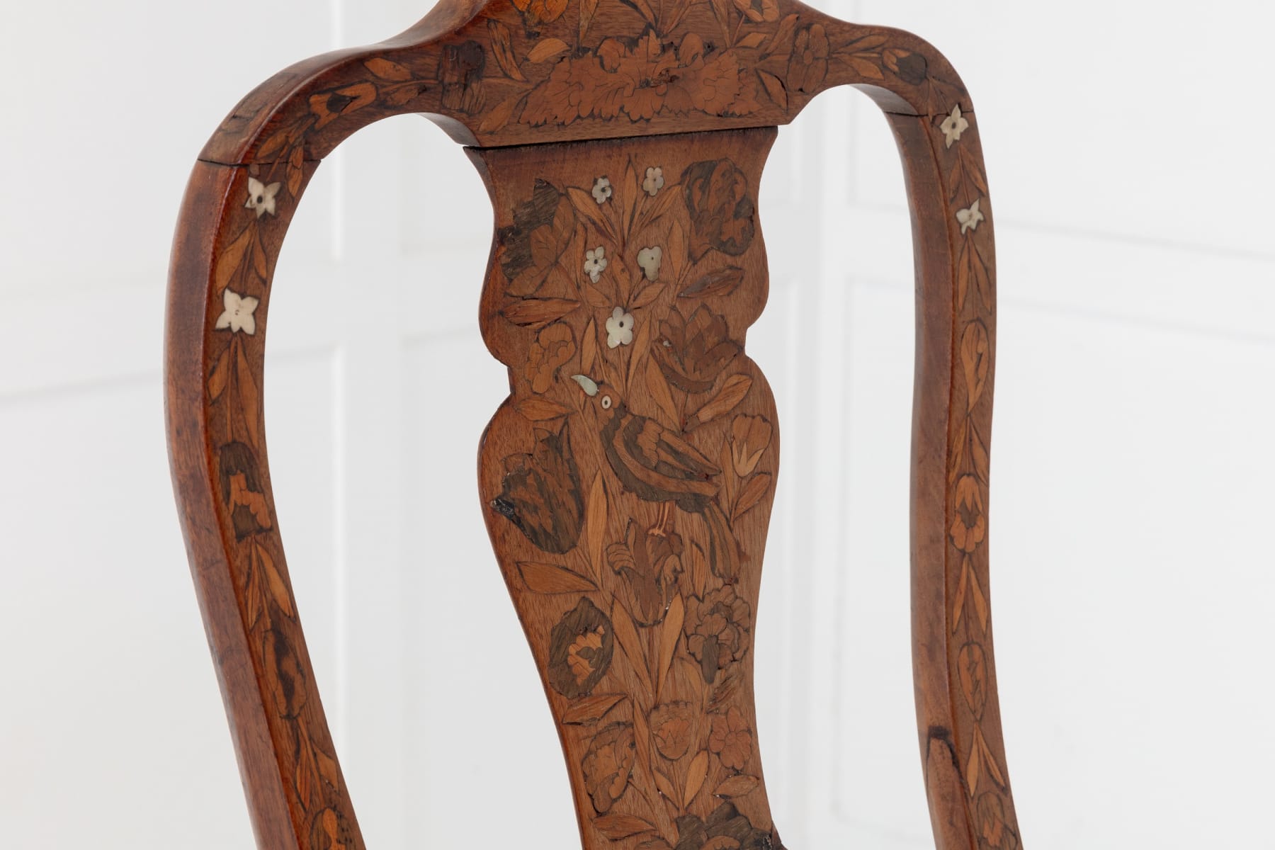 Pair of 18th Century Dutch Marquetry Side Chairs
