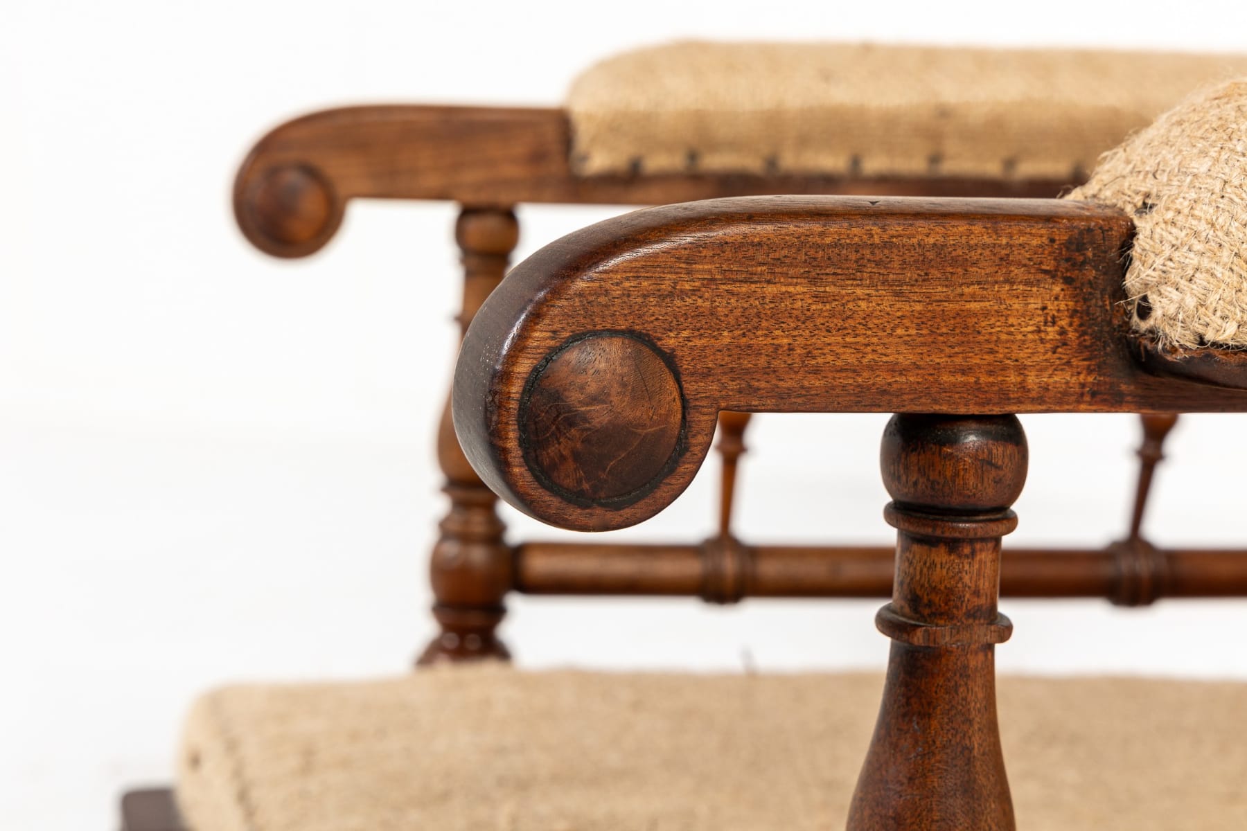 19th Century English Mahogany Turned Spindle Armchair