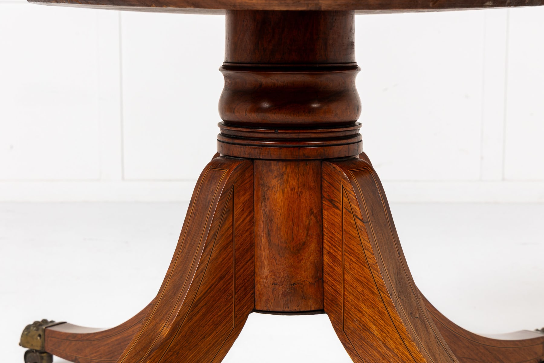 19th Century English Regency Teak Drum Table