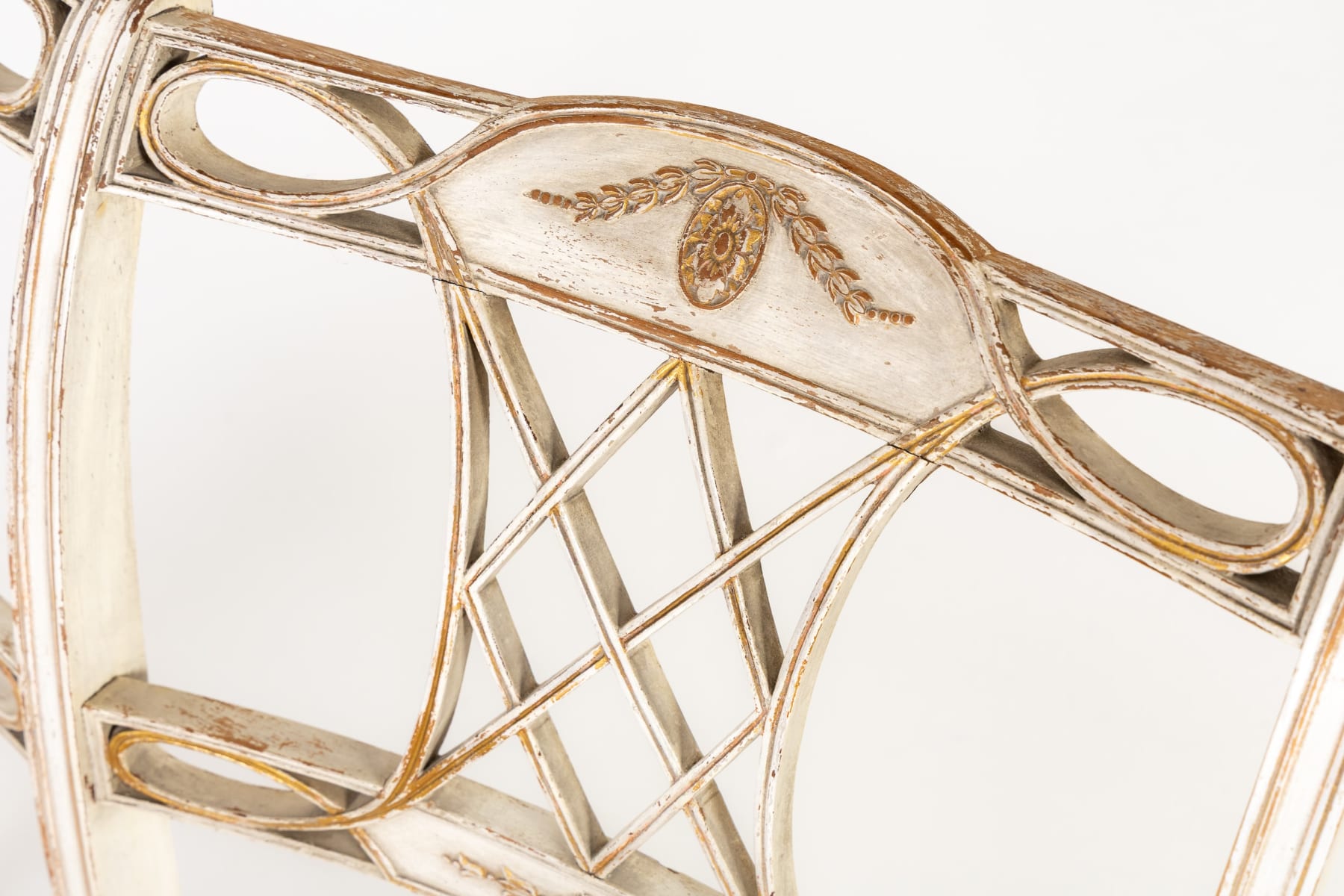 19th Century English Regency Painted and Gilt Settee