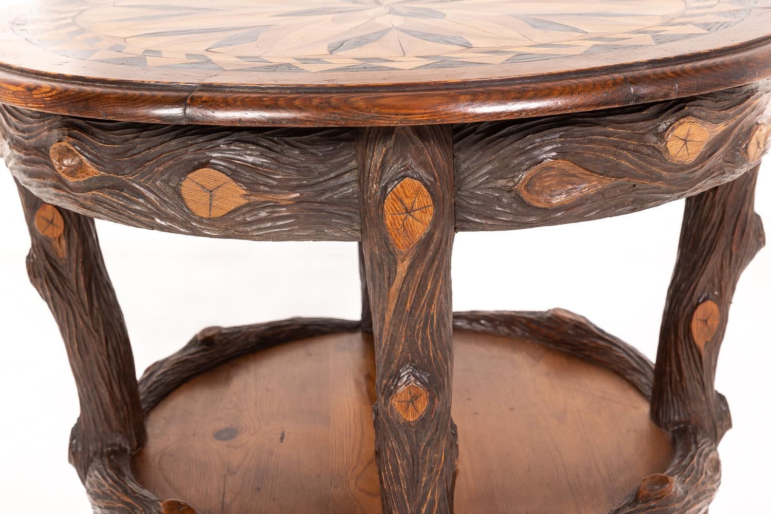 19th Century Pine Table with Inlaid Top