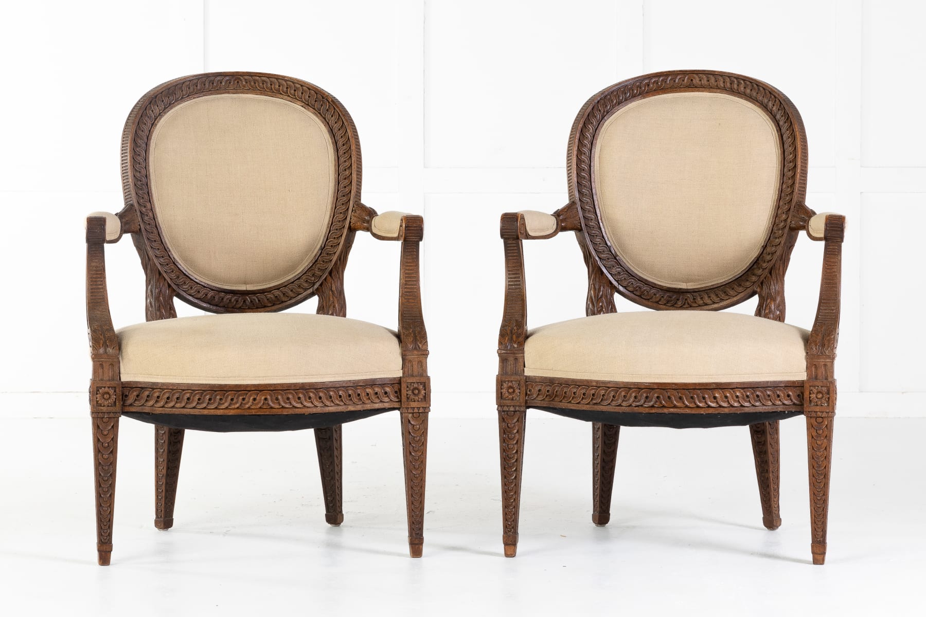 Pair of French 18th Century Armchairs