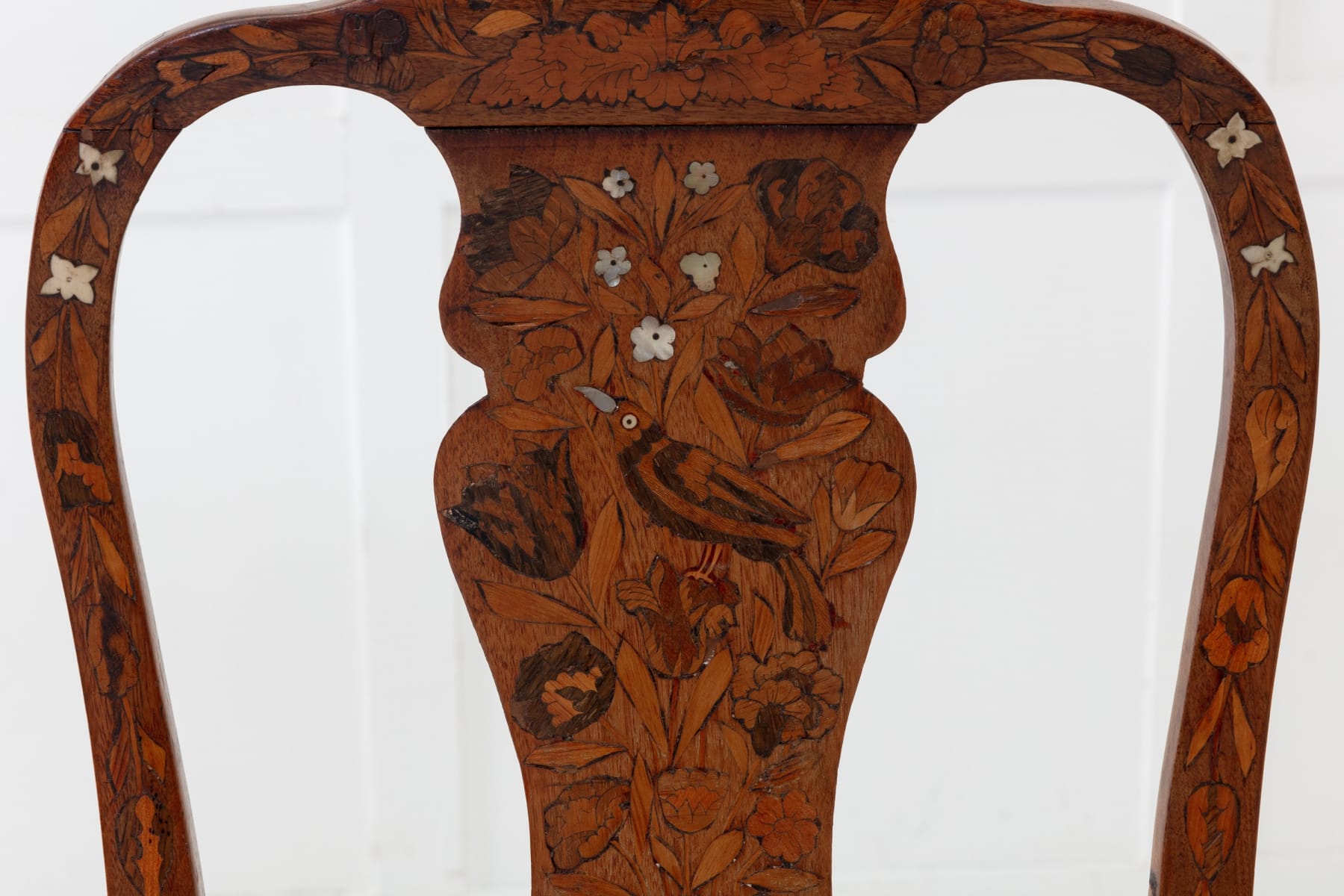 Pair of 18th Century Dutch Marquetry Side Chairs