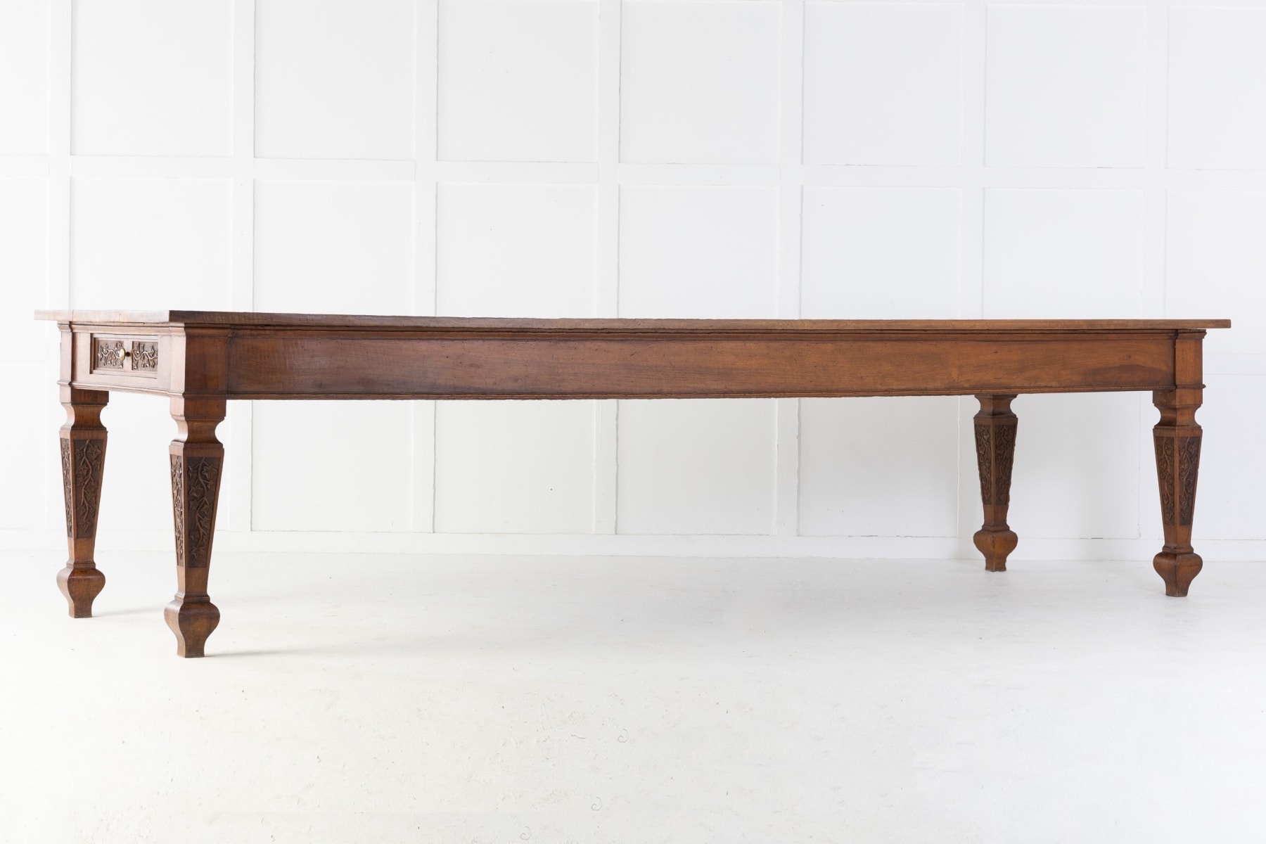 SOLD, Large 19th Century Italian Walnut Dining Table