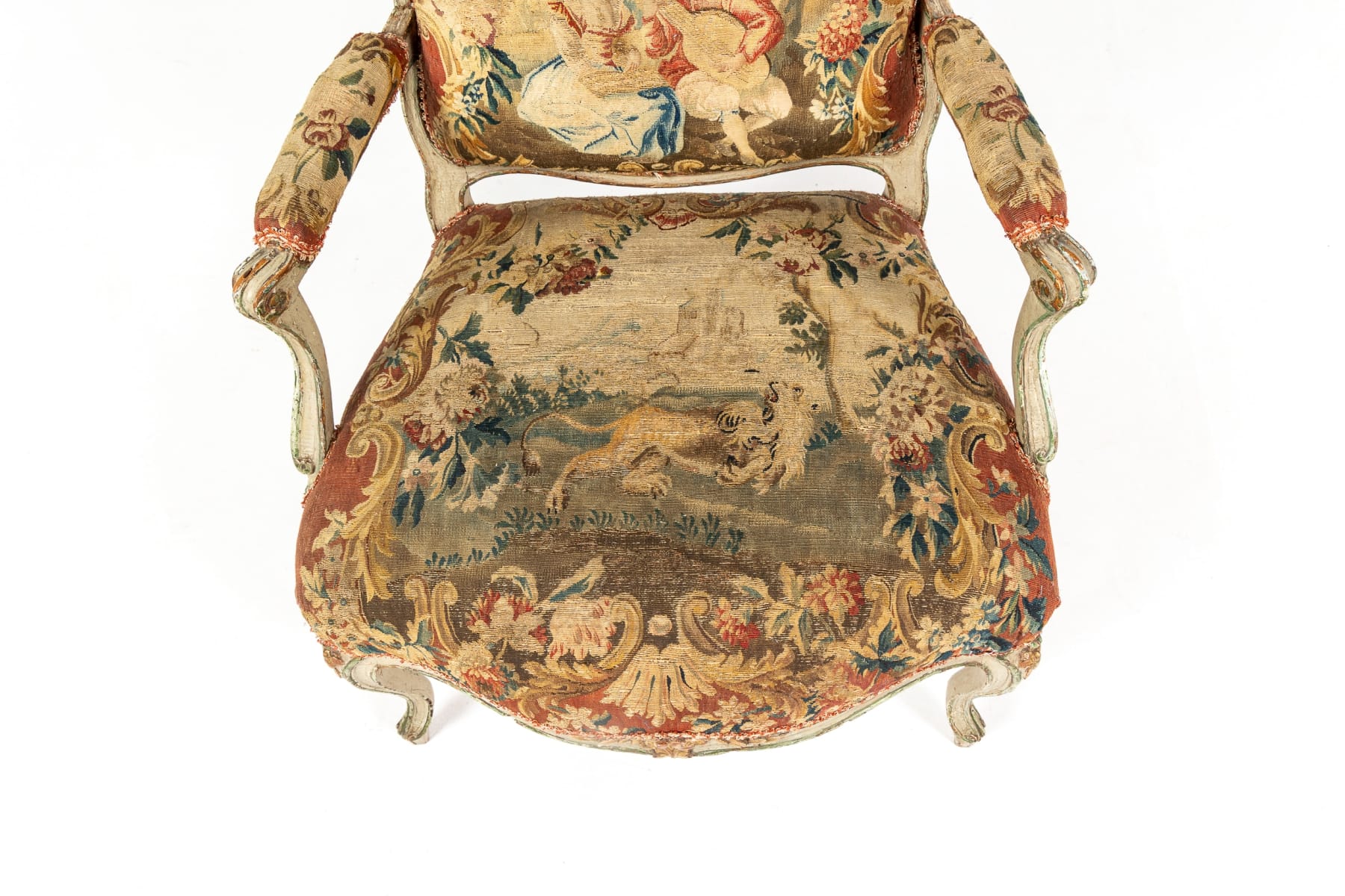 Pair of 18th Century French Abusson Tapestry Chairs