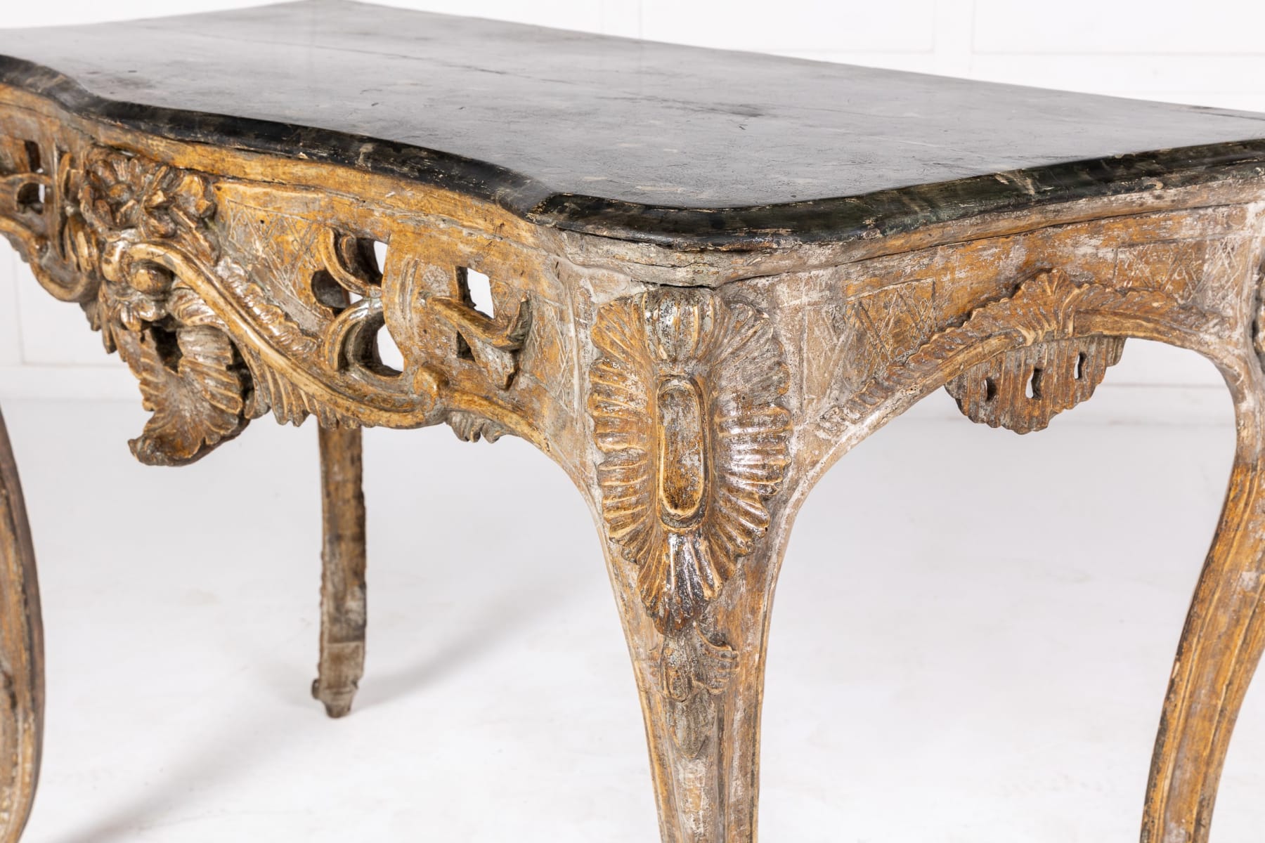 18th Century French Silver Gilt Console Table