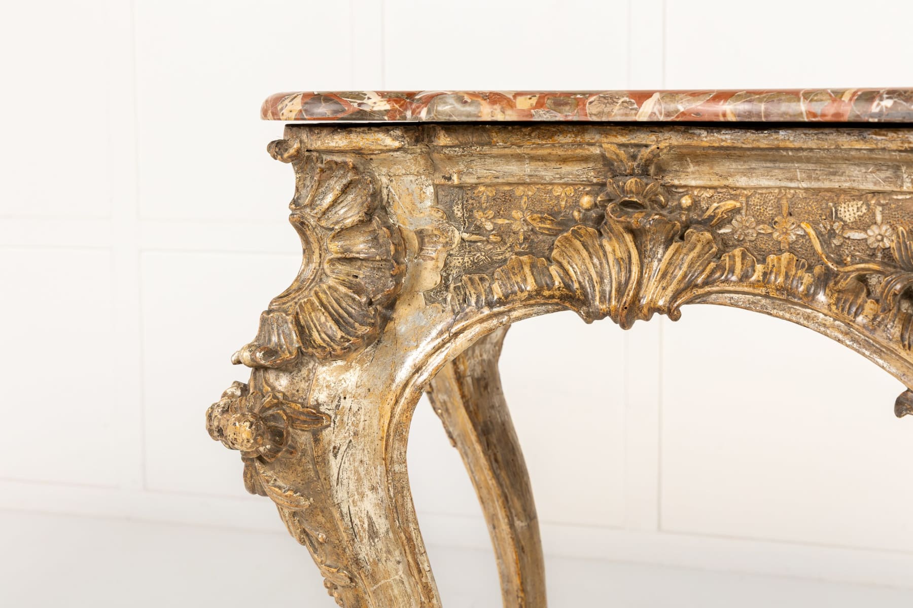 18th Century Italian Silver Gilt Console Table
