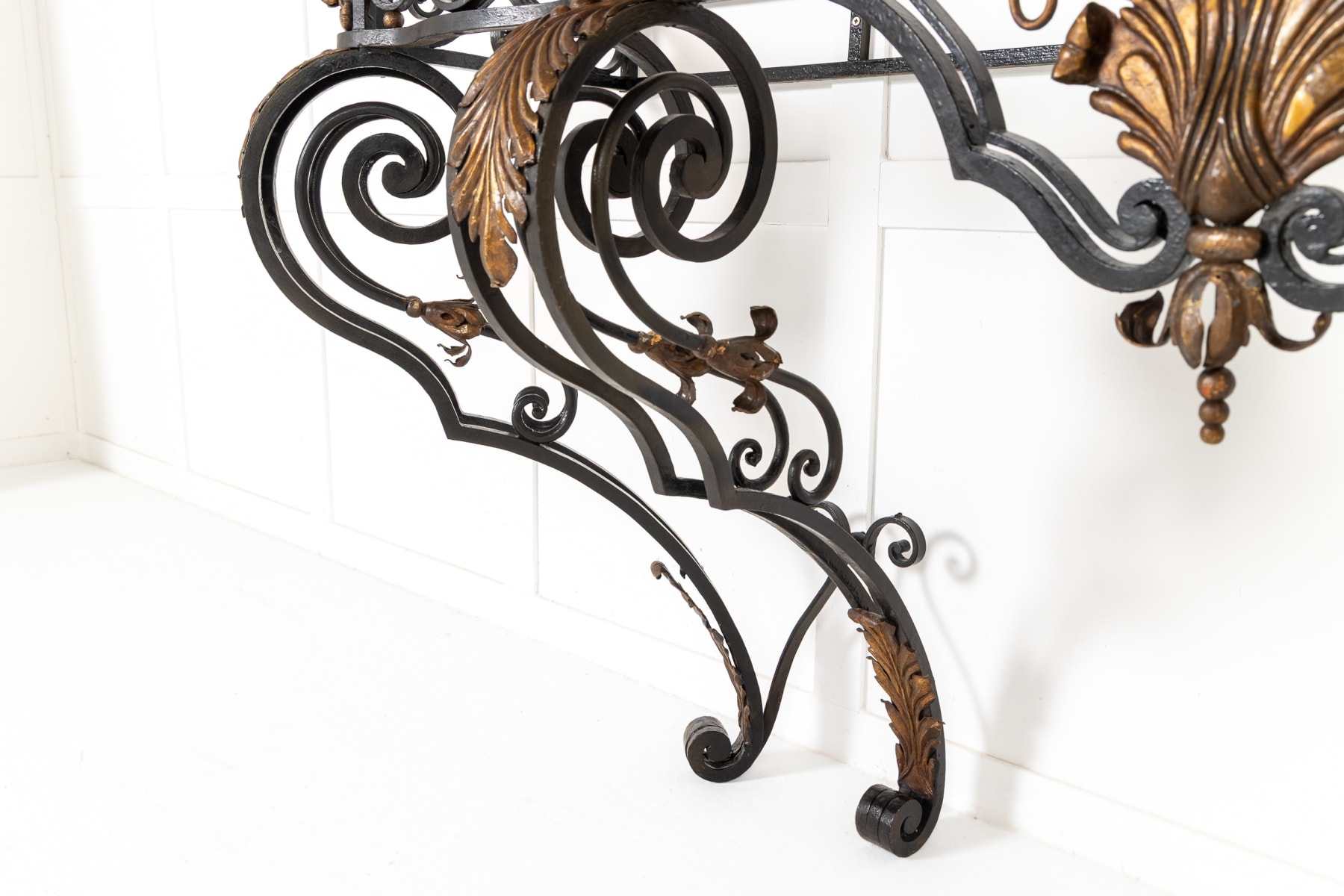 Large 19th Century French Wrought Iron Console