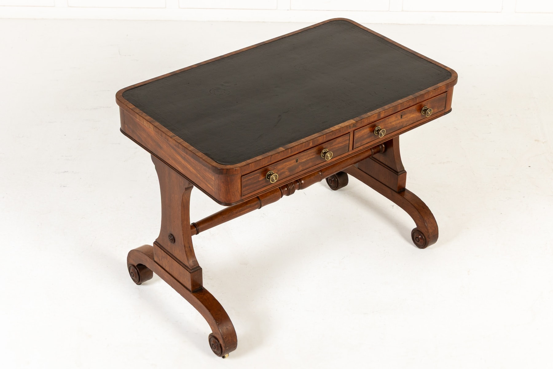 English Regency Mahogany Library Table