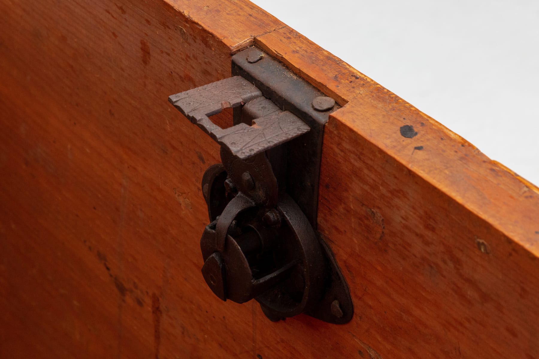 18th Century Painted Trunk on Stand